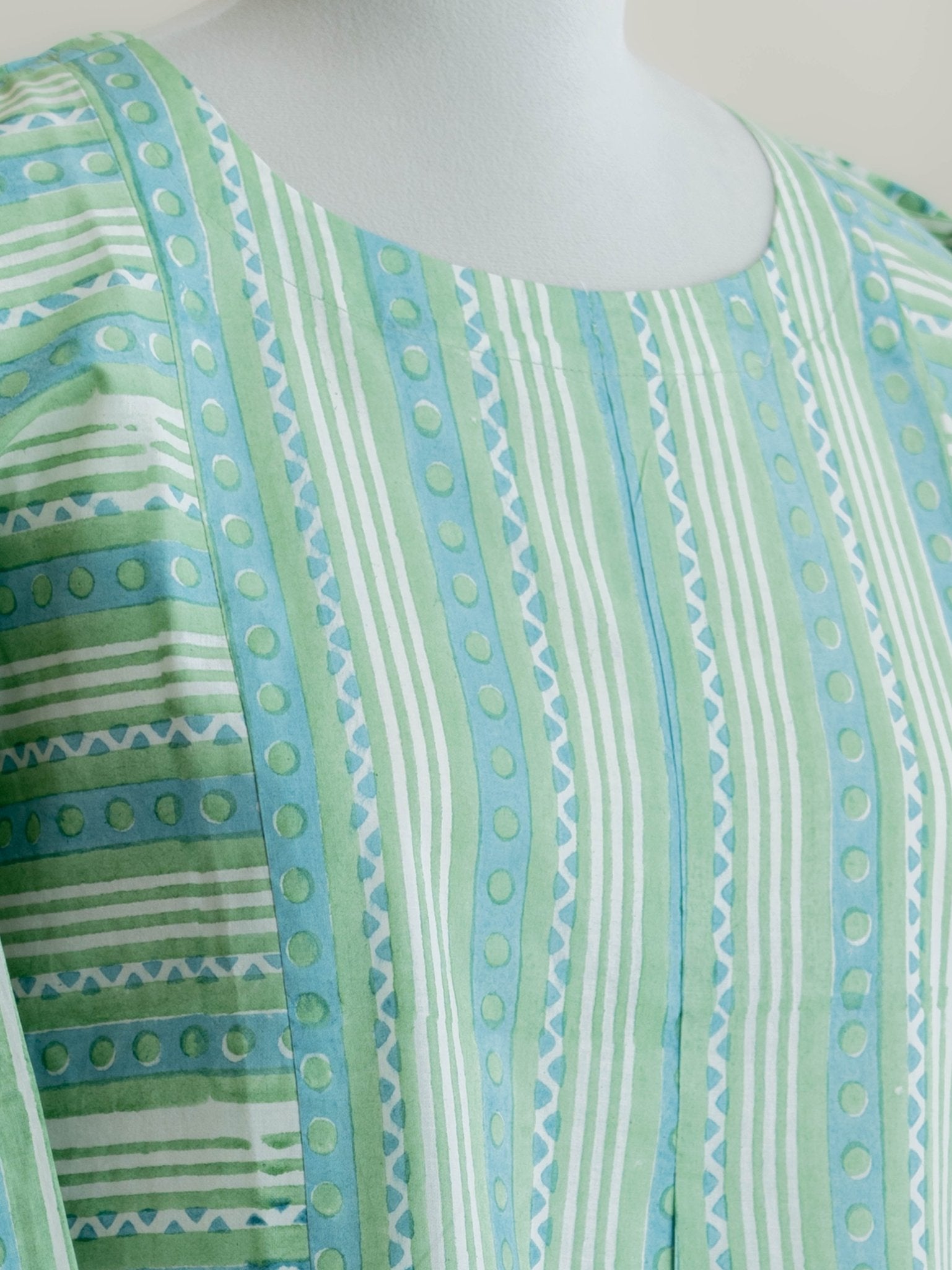Minha Cotton Block Printed Straight Kurta - AINA