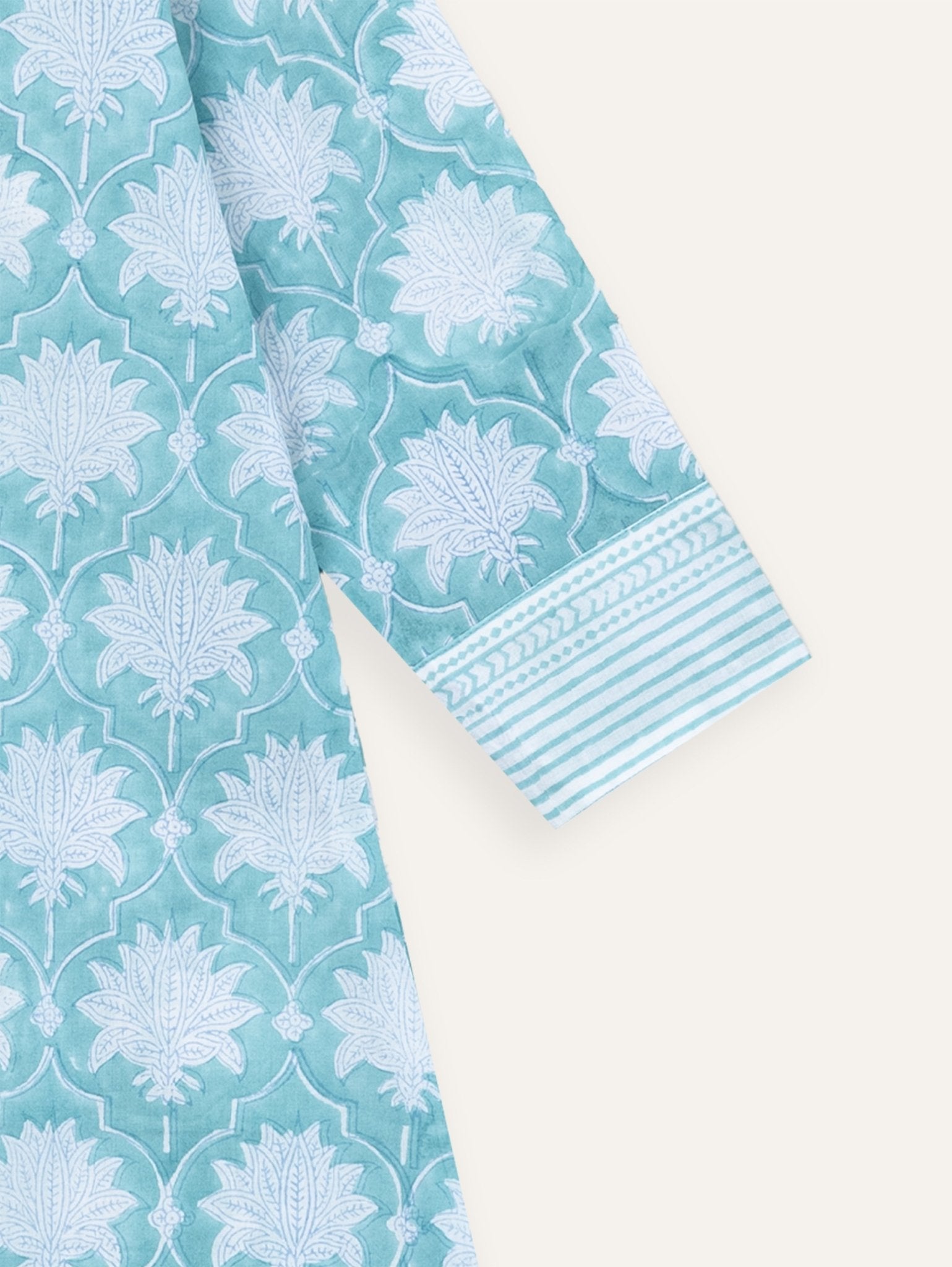 Mithila Cotton Block Printed A - Line Kurta - AINA