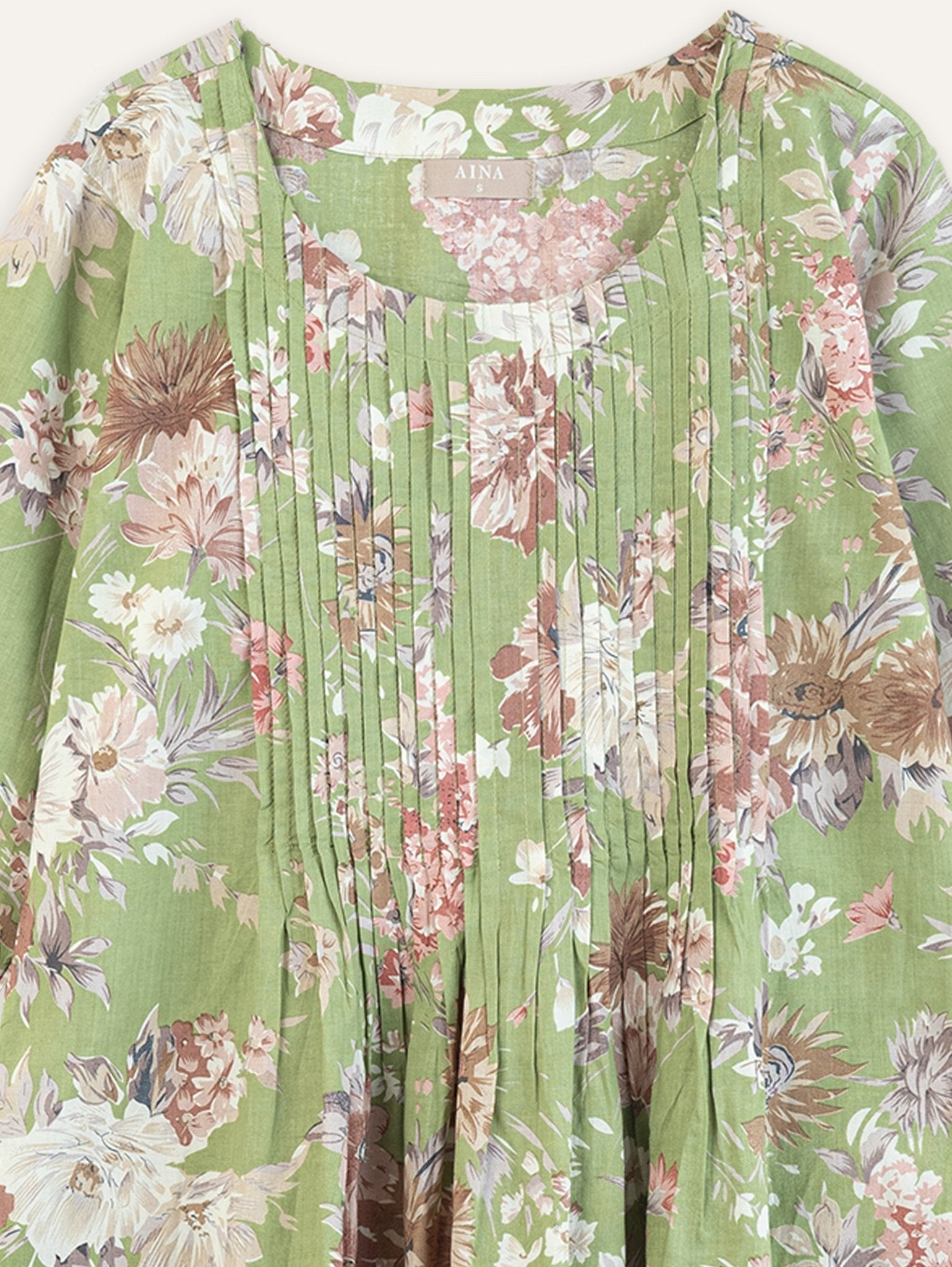 Nabah Cotton Printed A - Line Kurta - AINA