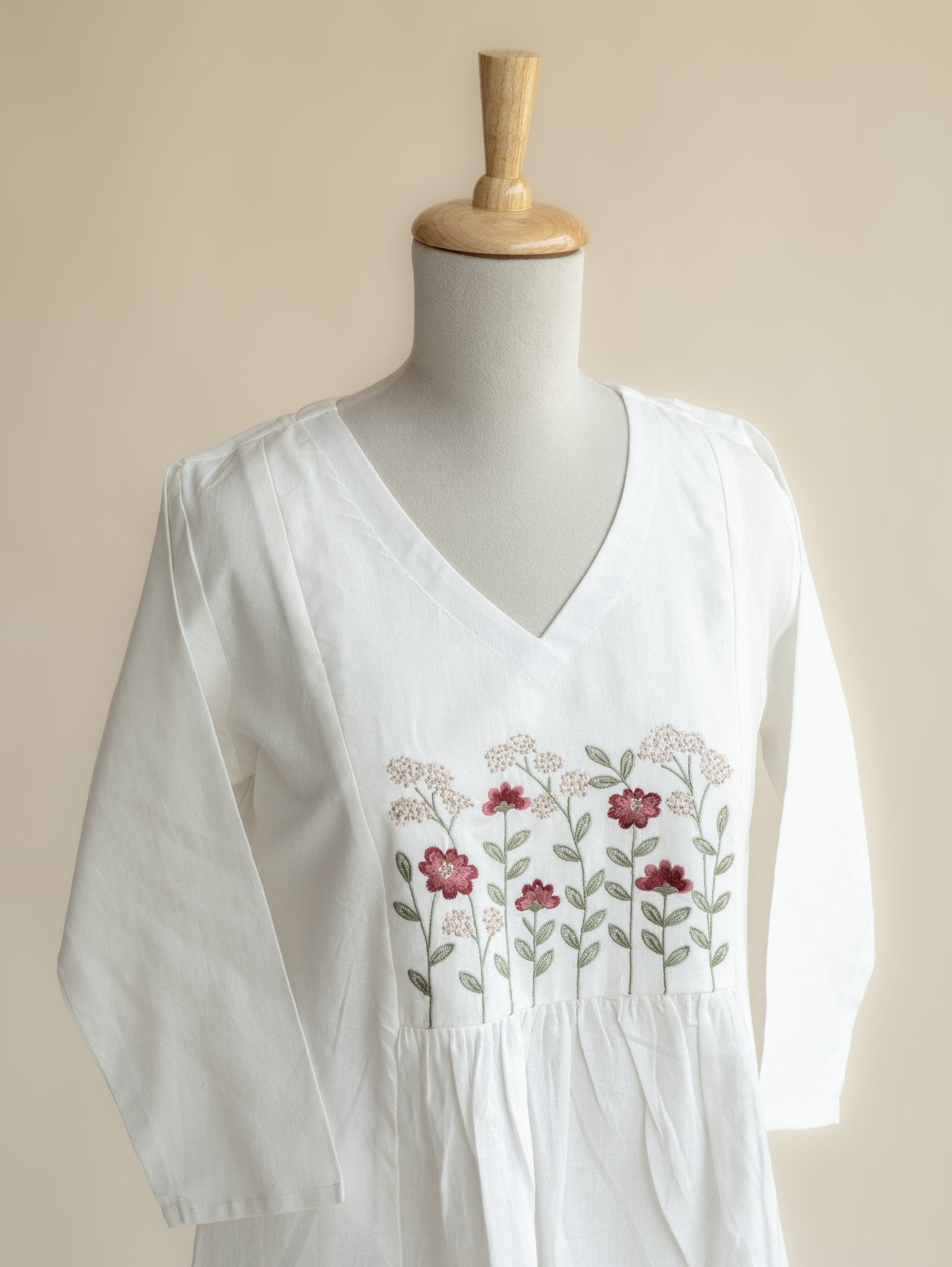Nafisa Cotton Embroidered A - Line Kurta - AINA