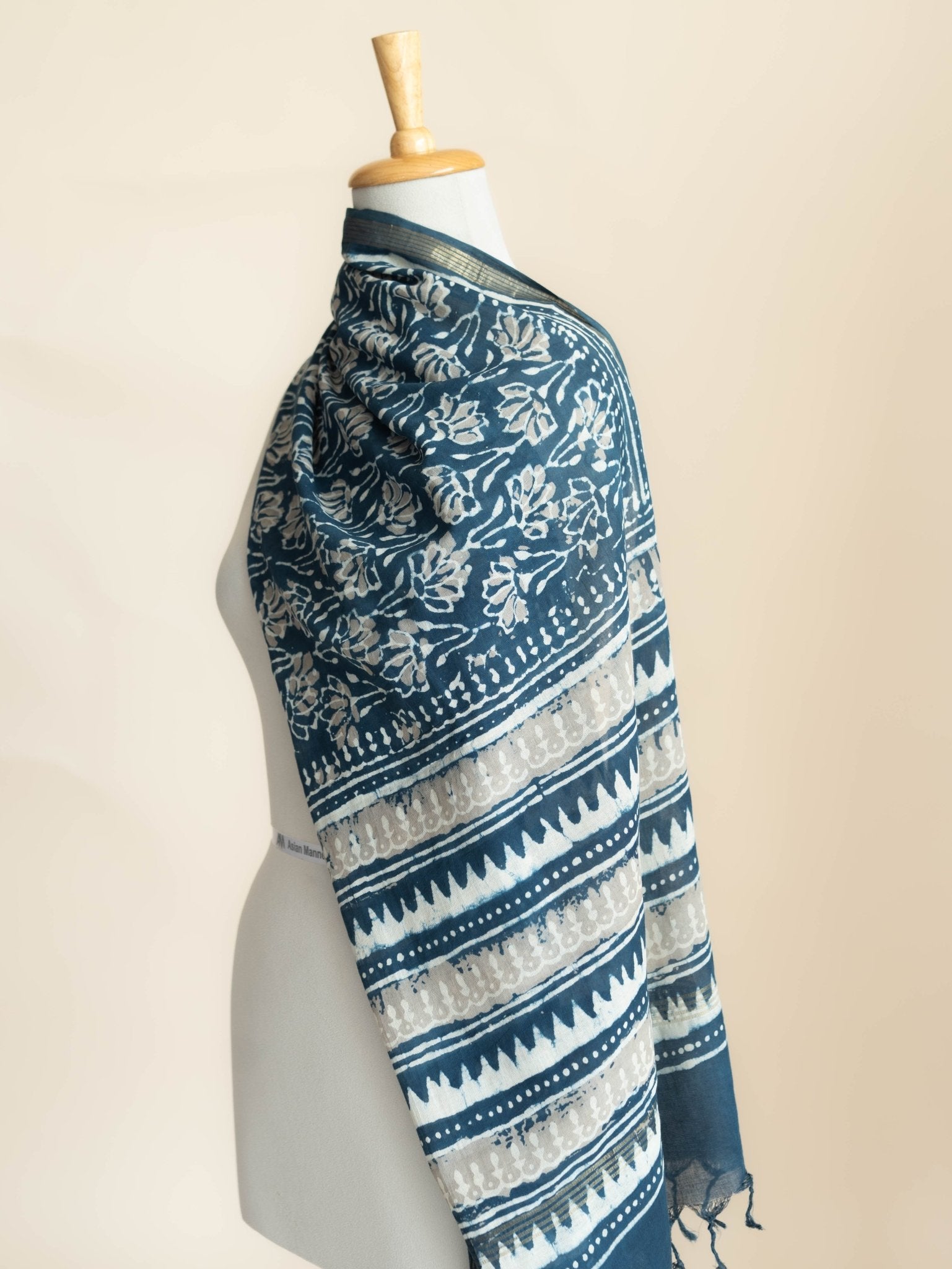 Nagma Cotton Block Printed Dupatta - AINA
