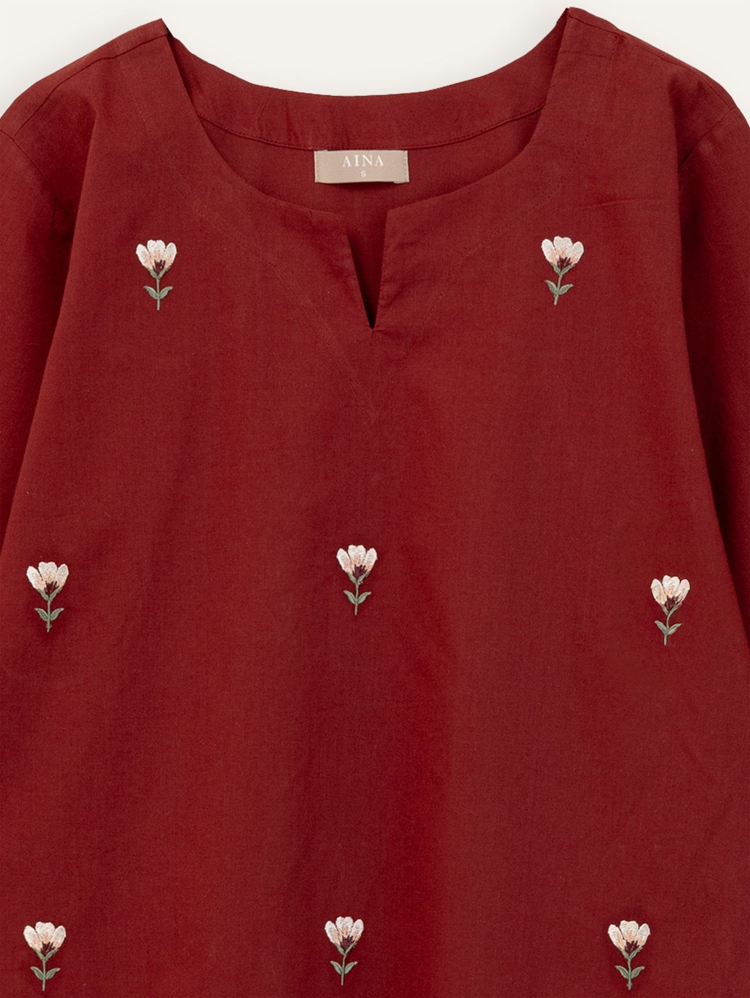 Nagma Cotton Embroidered A - Line Kurta - AINA