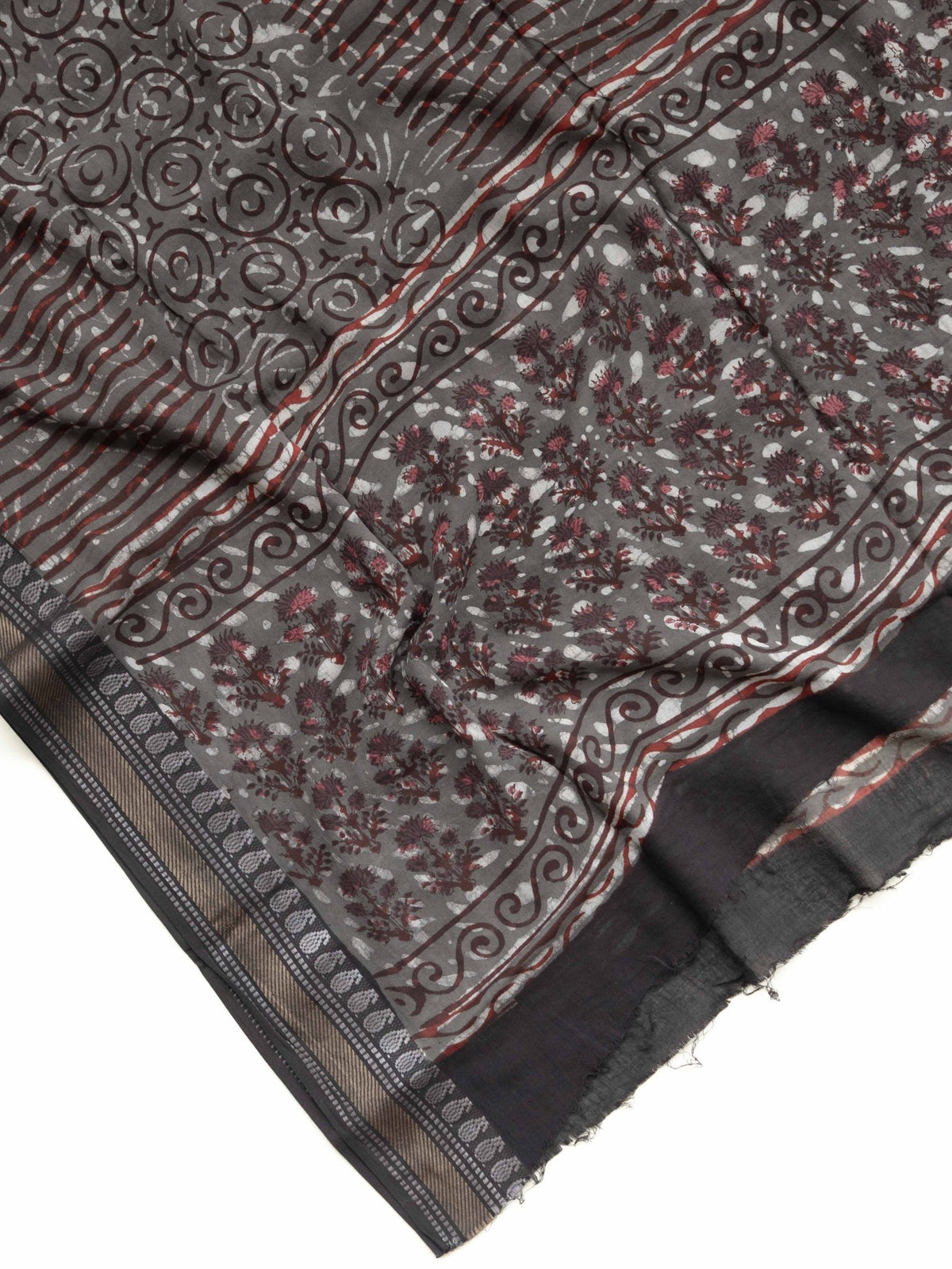 Nahaya Cotton Block Printed Unstitched Suit Set - 3 Piece - AINA