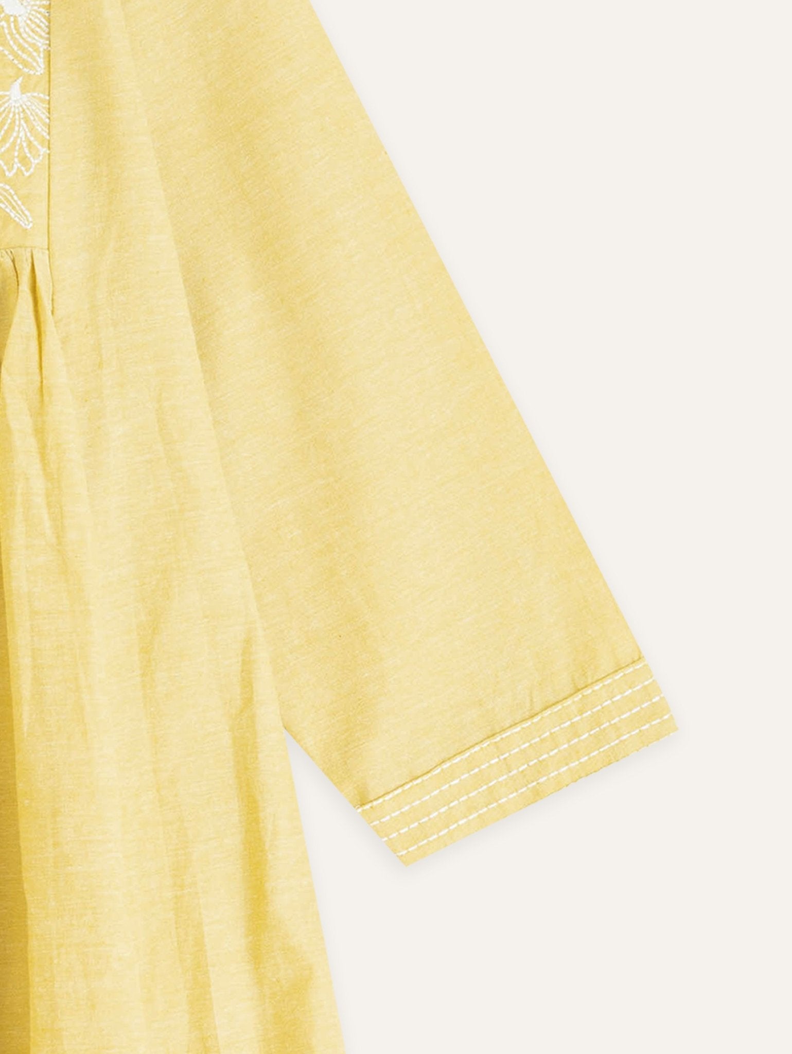 Nahma Cotton Handloom Embroidered A - Line Kurta - AINA