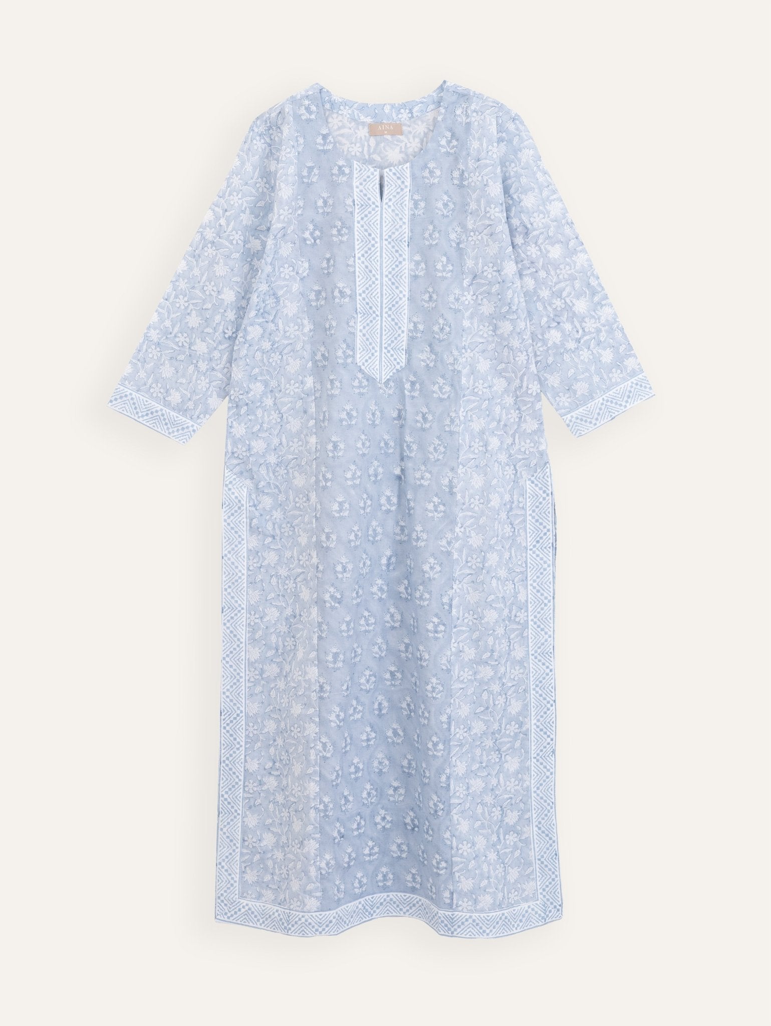 Naiza Cotton Block Printed Straight Kurta - AINA