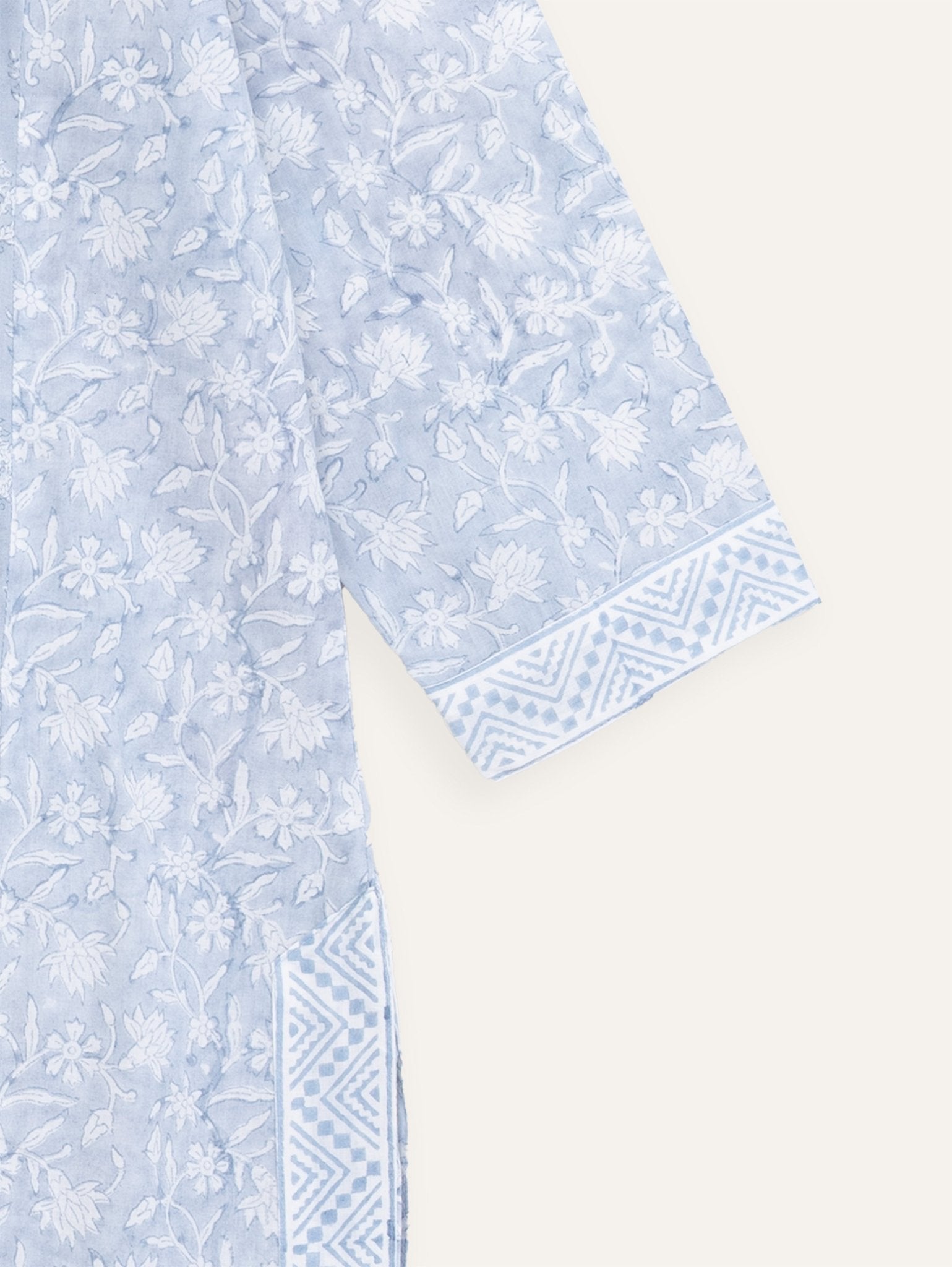 Naiza Cotton Block Printed Straight Kurta - AINA