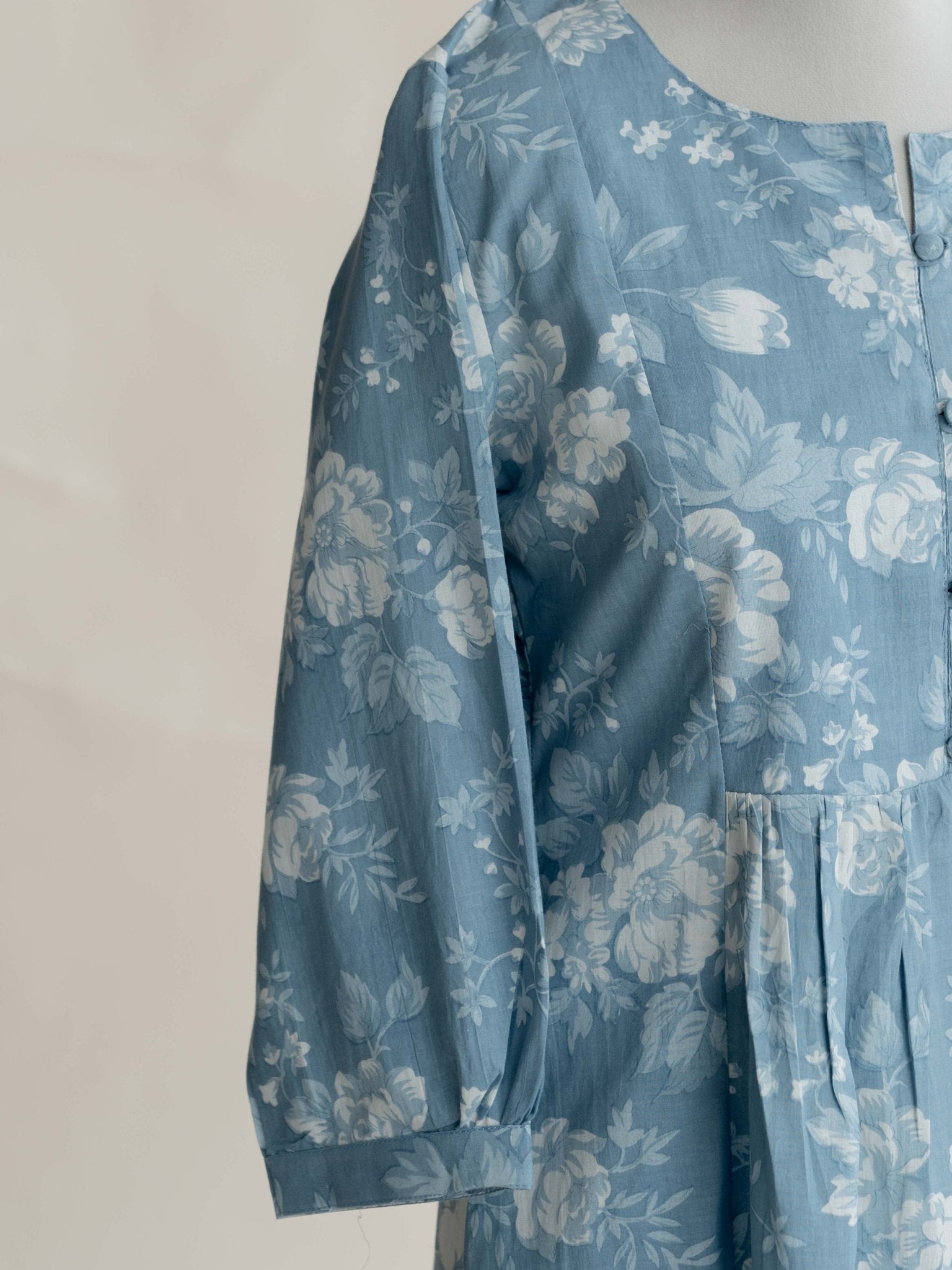 Najma Cotton Printed A - Line Kurta - AINA