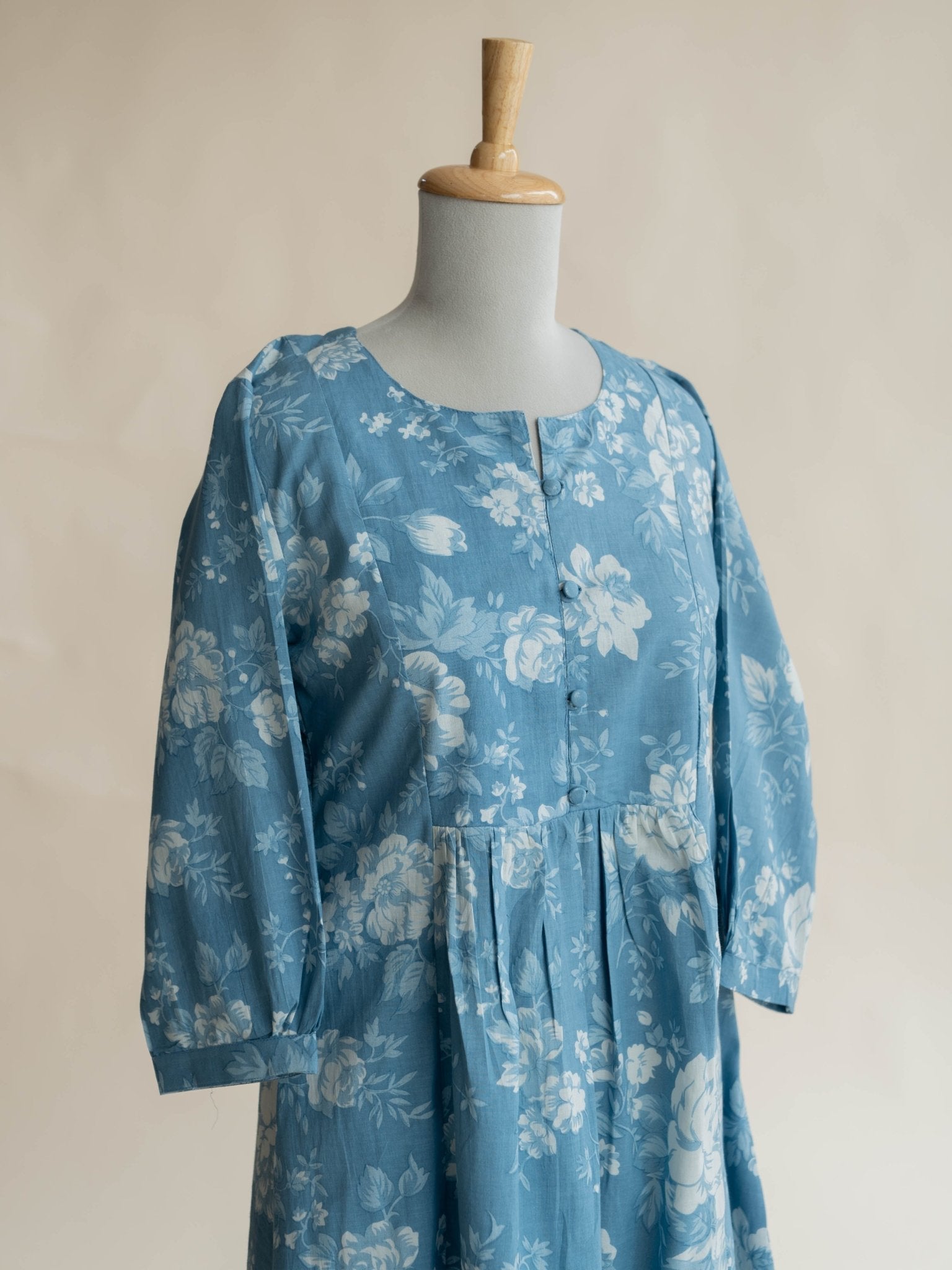 Najma Cotton Printed A - Line Kurta - AINA