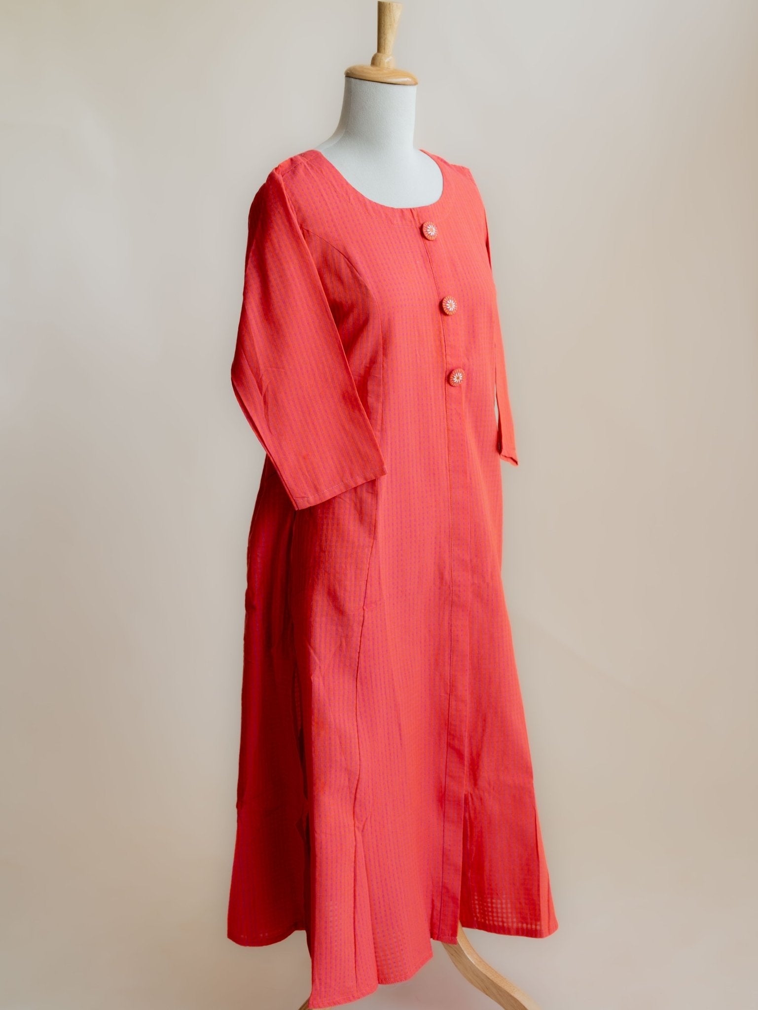 Neha Cotton Handloom A - Line Kurta - AINA