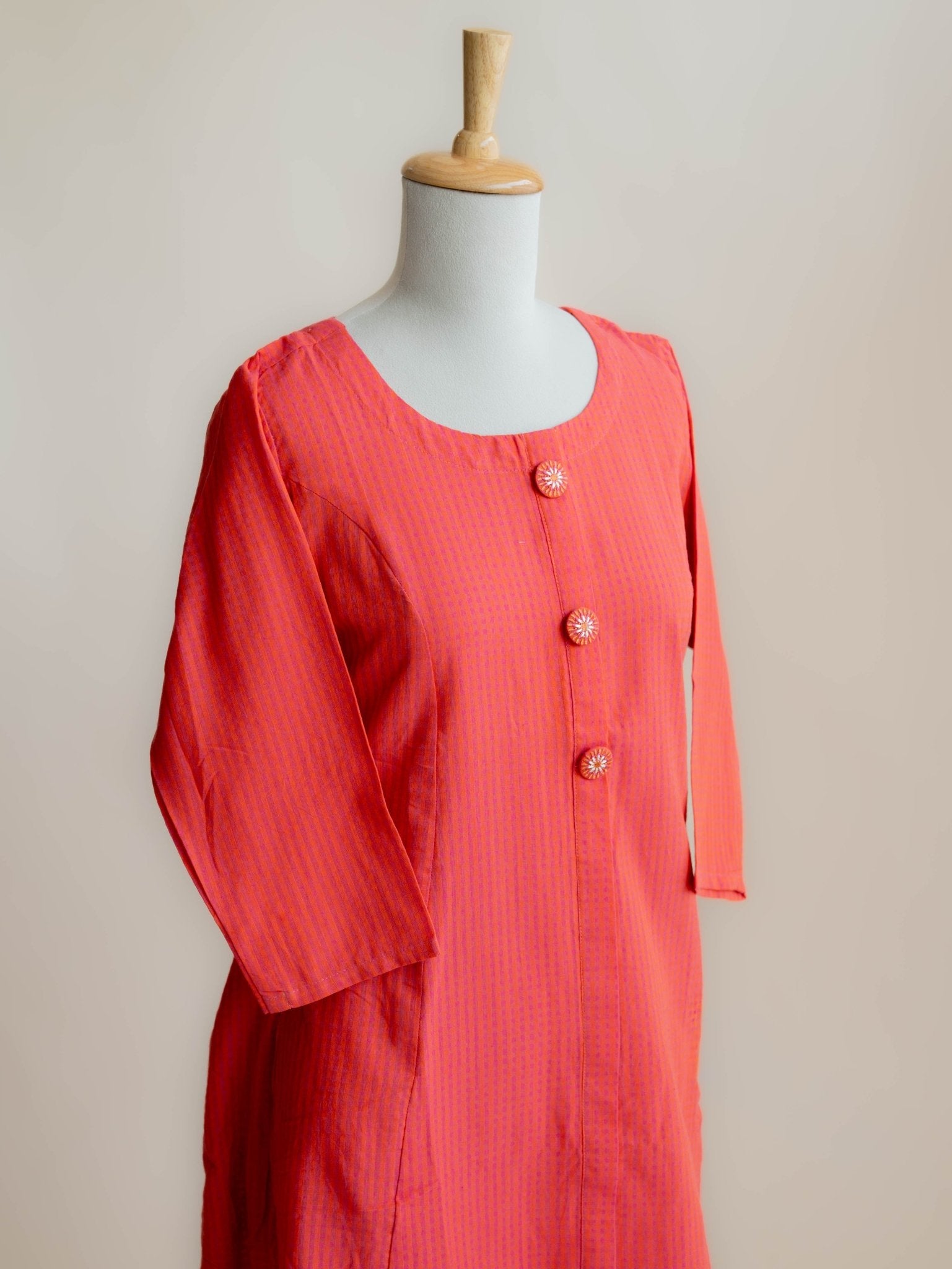 Neha Cotton Handloom A - Line Kurta - AINA