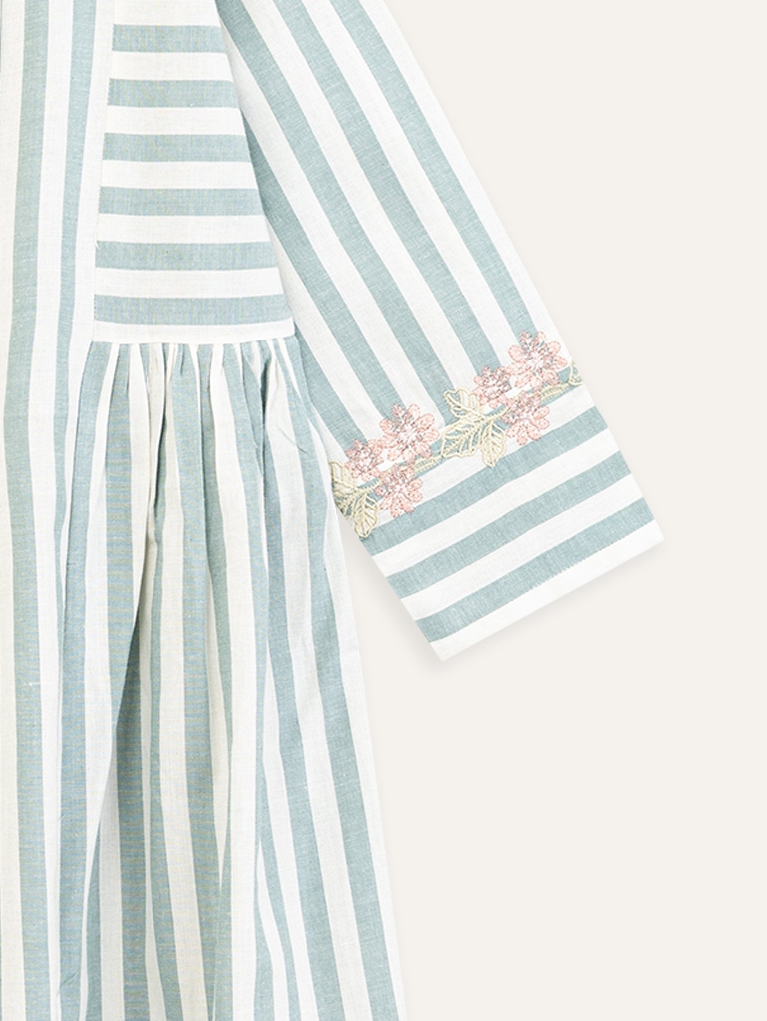 Nezdhi Cotton Handloom Embroidered A - Line Kurta - AINA
