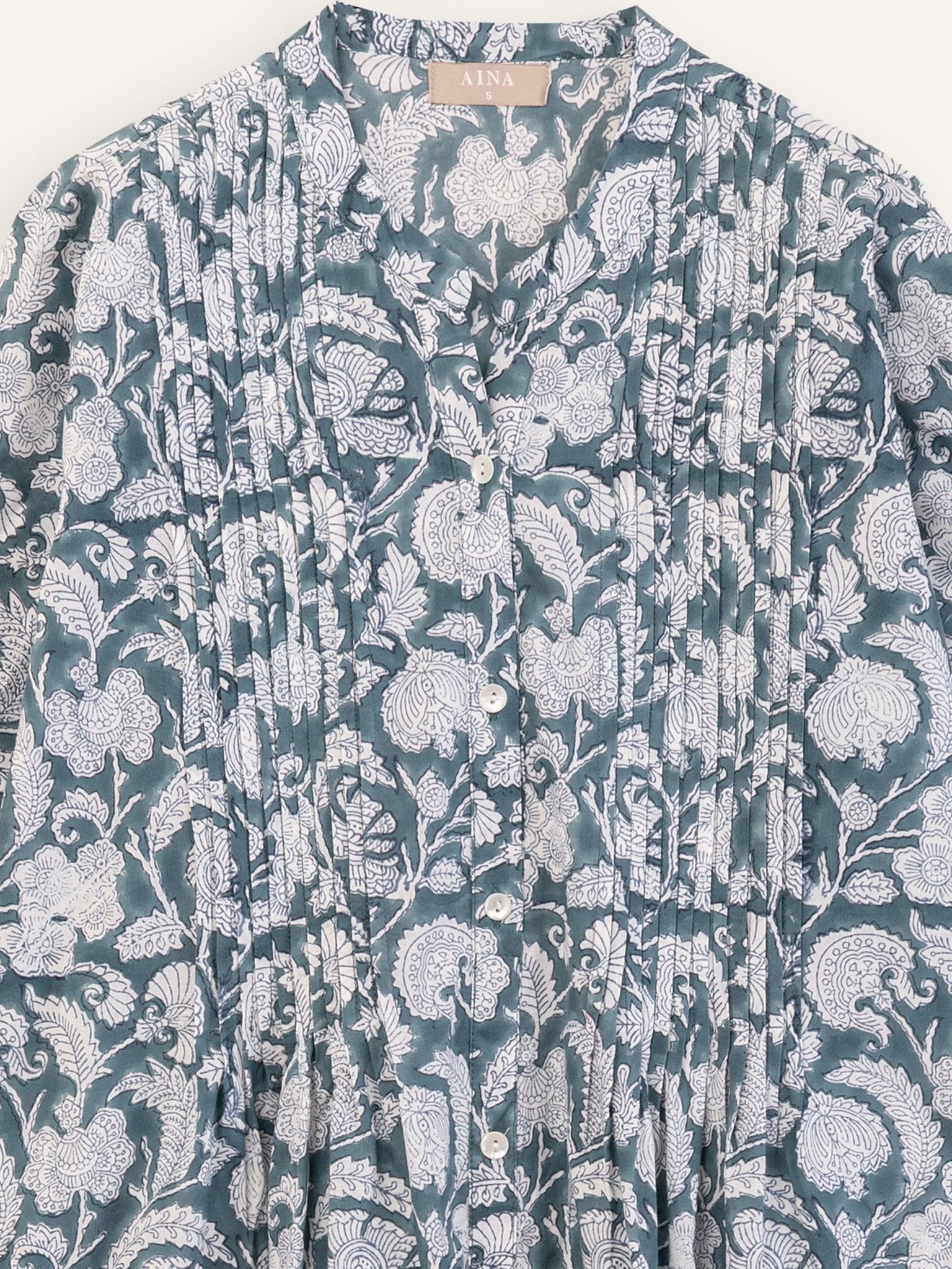Nihala Cotton Block Printed A - Line Kurta - AINA