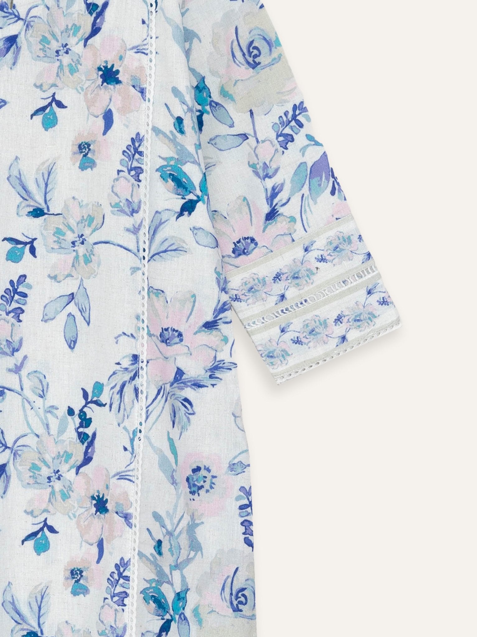 Nimisha Cotton Flax Printed Straight Kurta - AINA