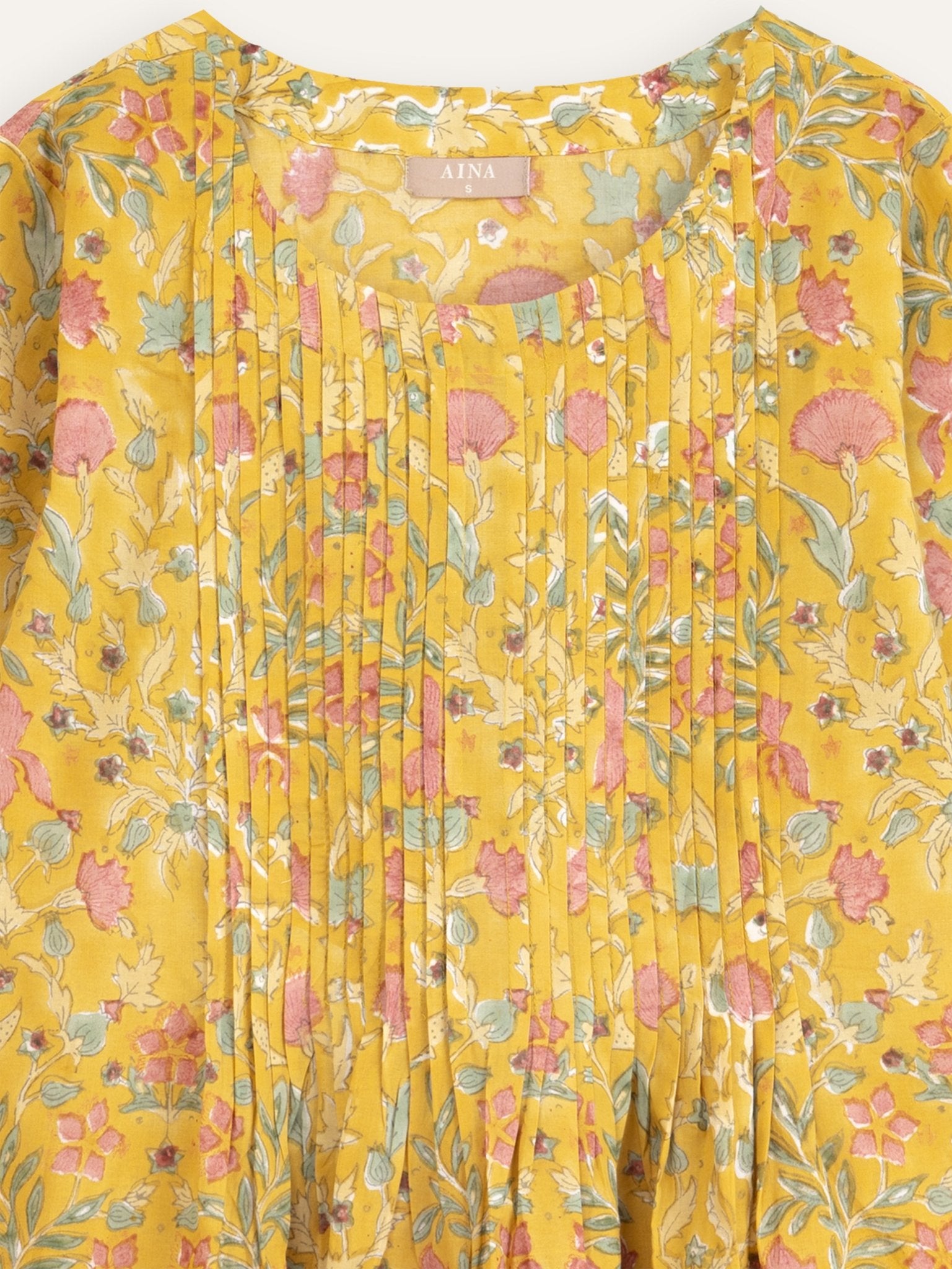 Nira Cotton Block Printed A - Line Kurta - AINA