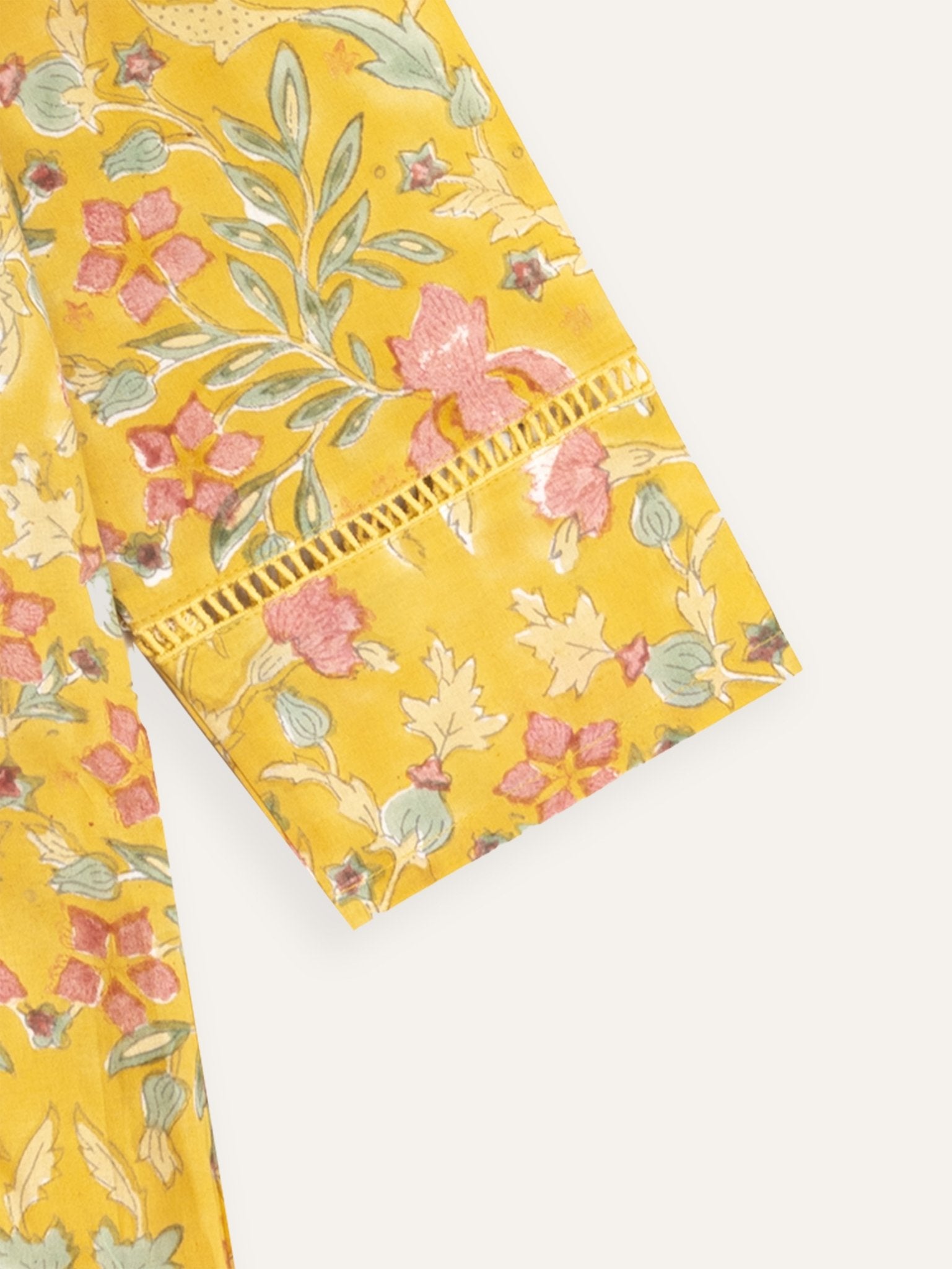 Nira Cotton Block Printed A - Line Kurta - AINA