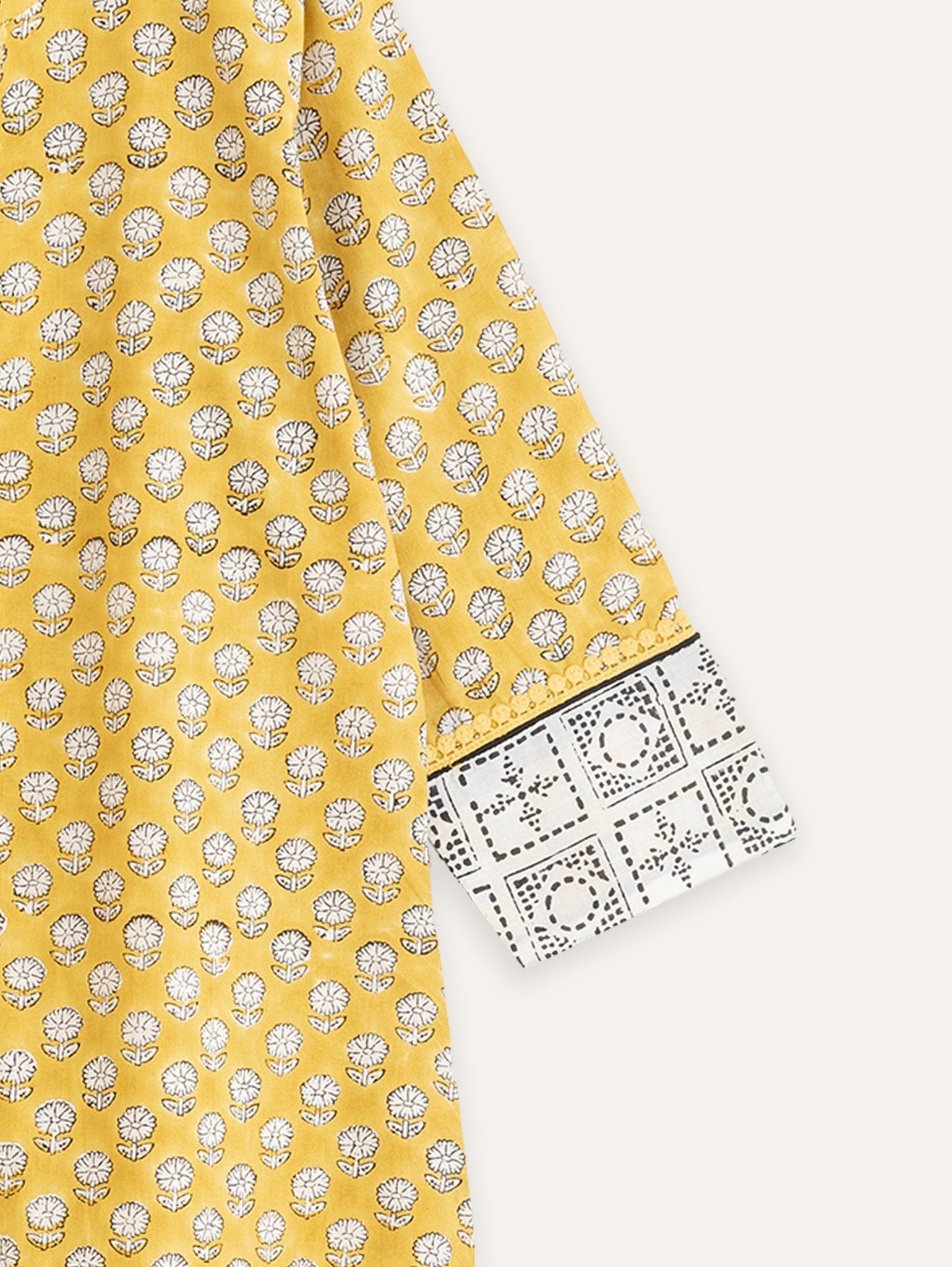 Nirja Cotton Block Printed Straight Kurta - AINA