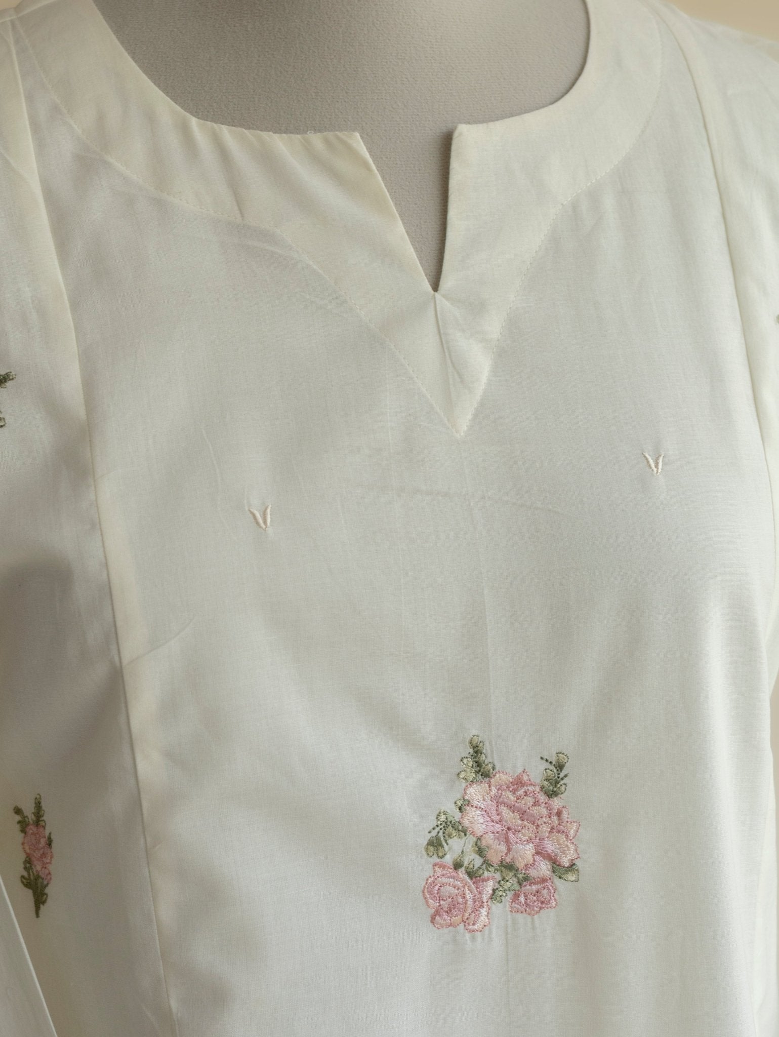 Nivya Cotton Embroidered Straight Suit Set - AINA