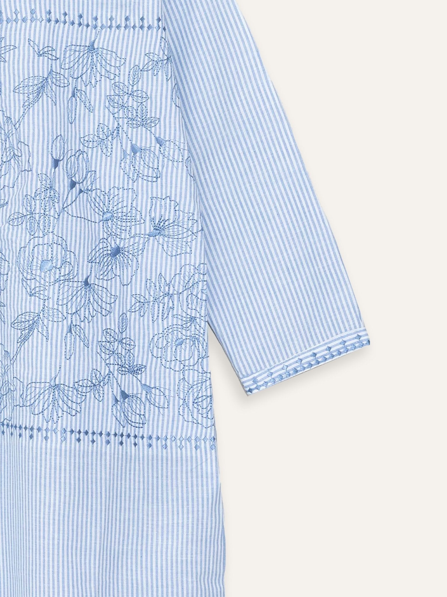 Niya Cotton Embroidered Straight Kurta - AINA