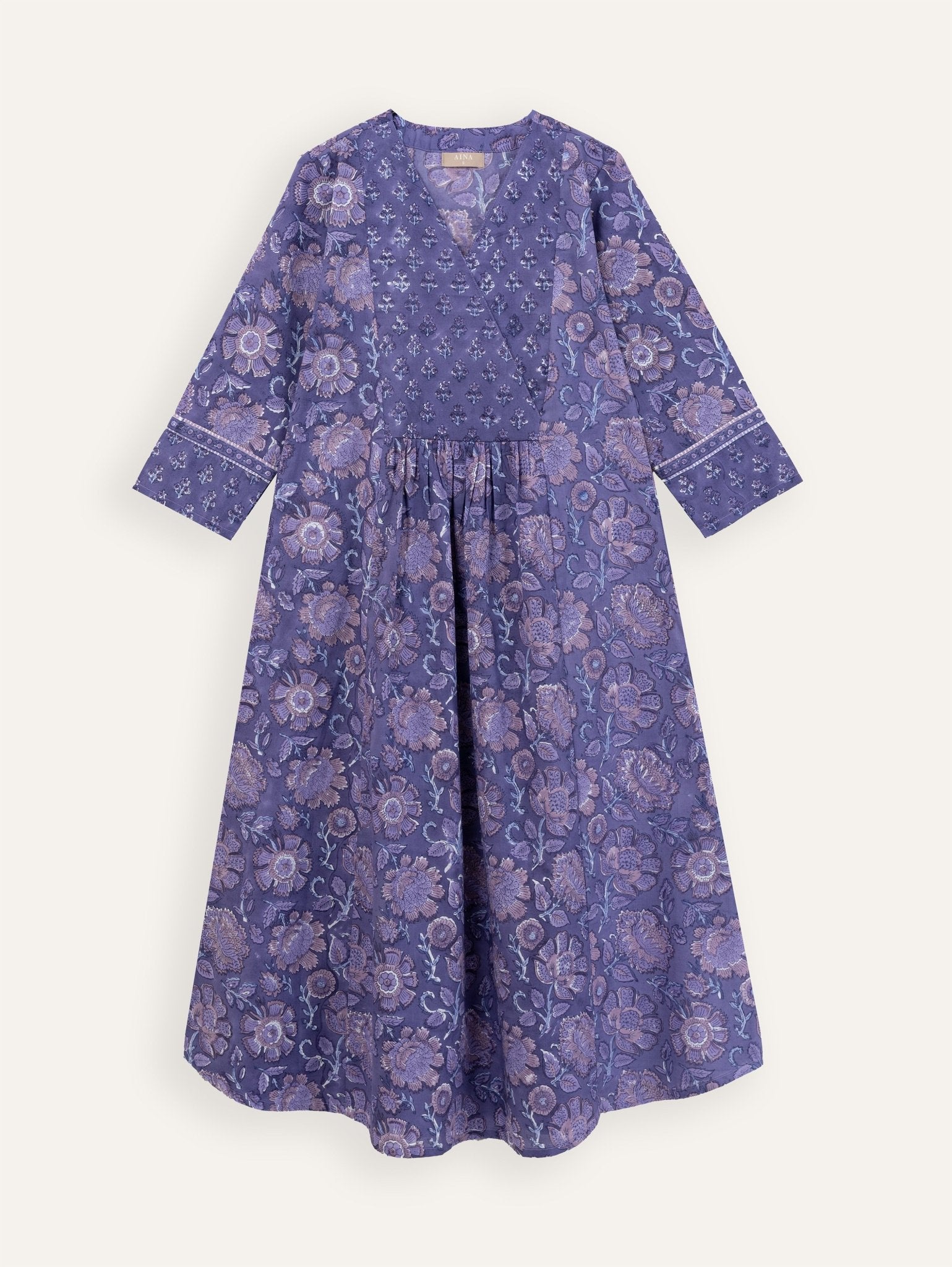 Nooha Cotton Block Printed A - Line Kurta - AINA
