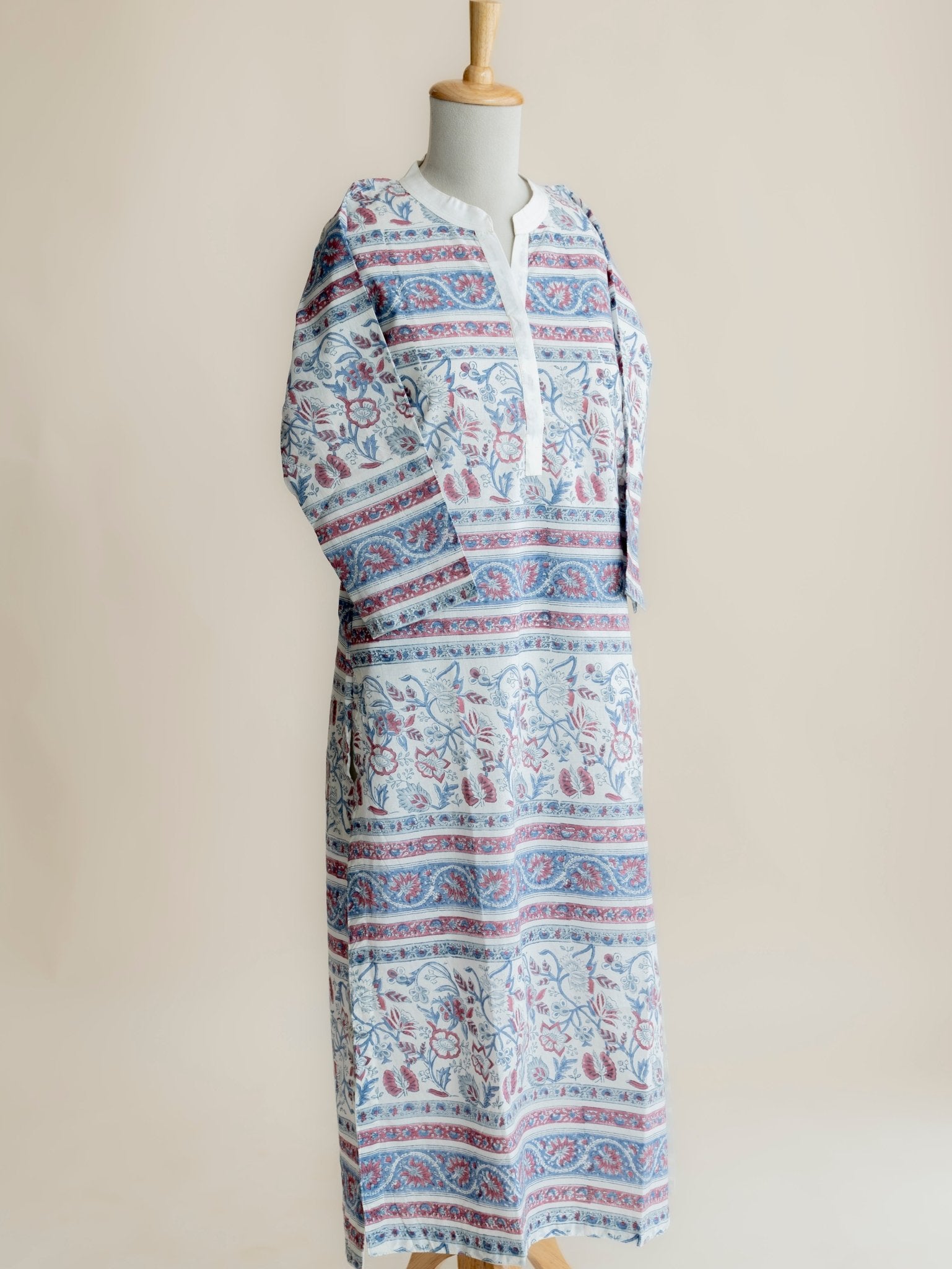 Nupur Cotton Block Printed Straight Kurta - AINA