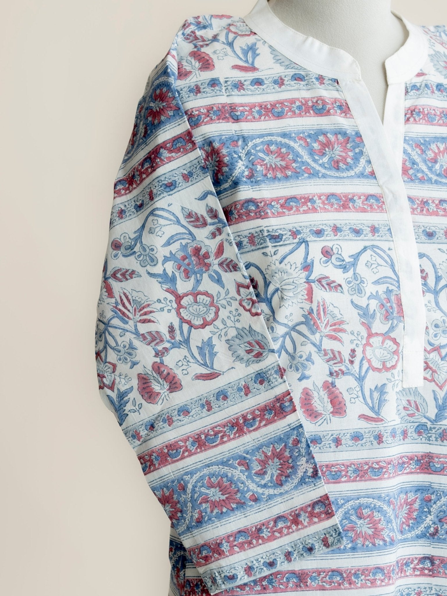 Nupur Cotton Block Printed Straight Kurta - AINA