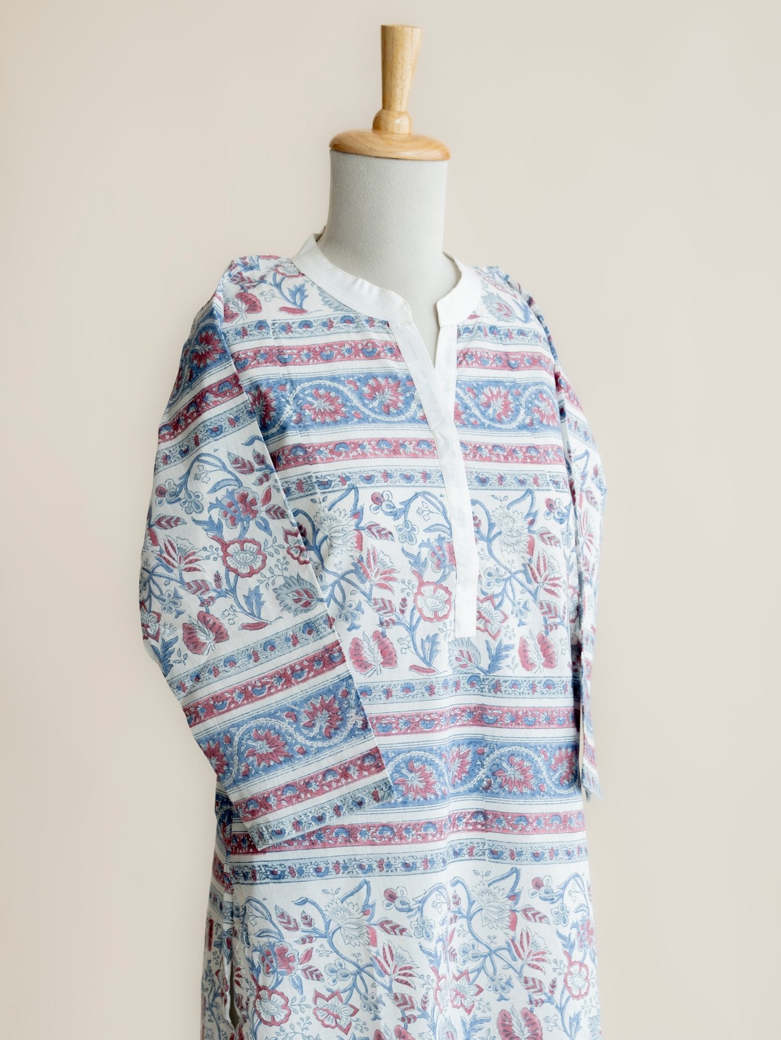 Nupur Cotton Block Printed Straight Kurta - AINA
