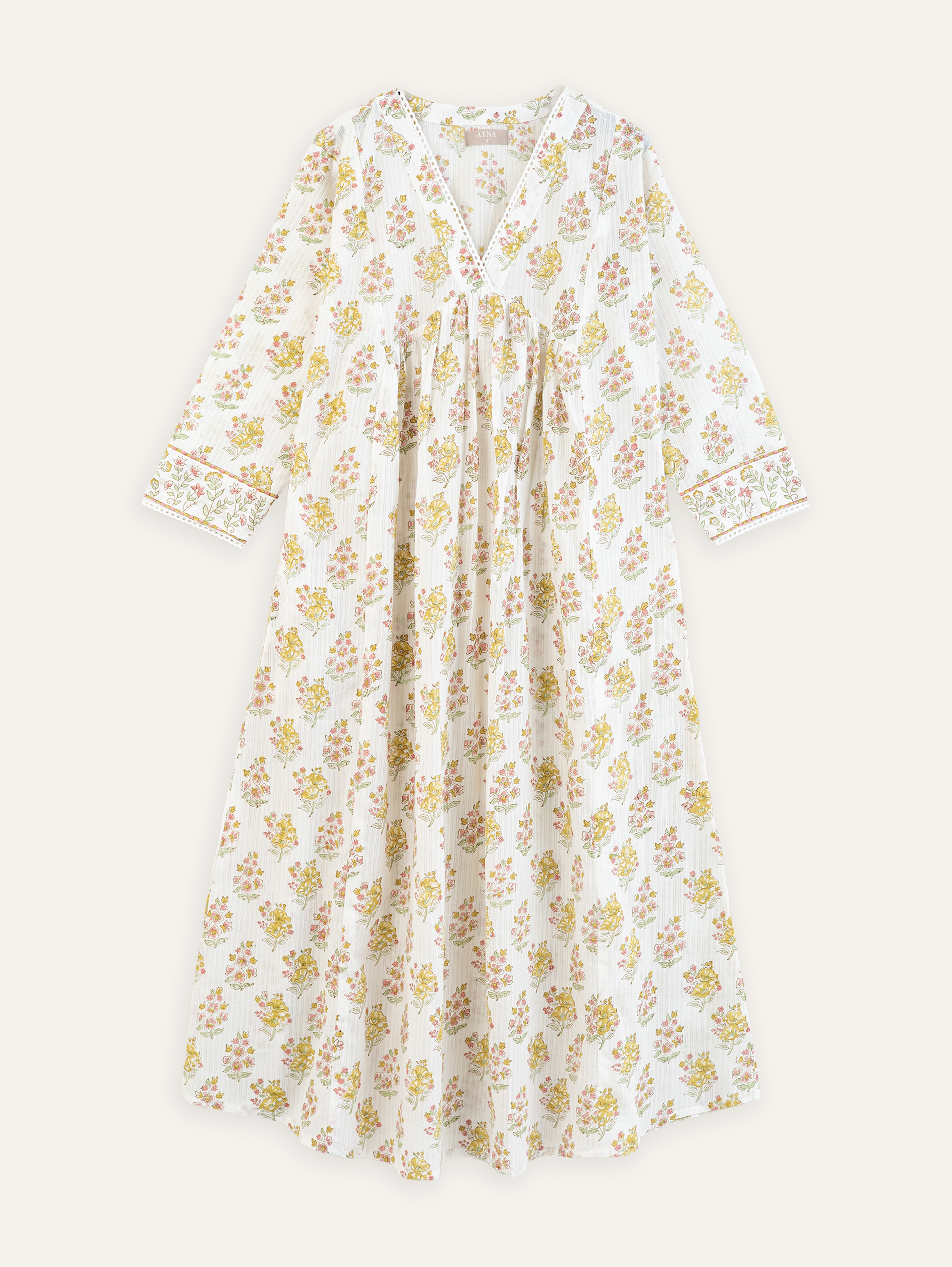 Jaspreet Cotton Block Printed A-Line Kurta