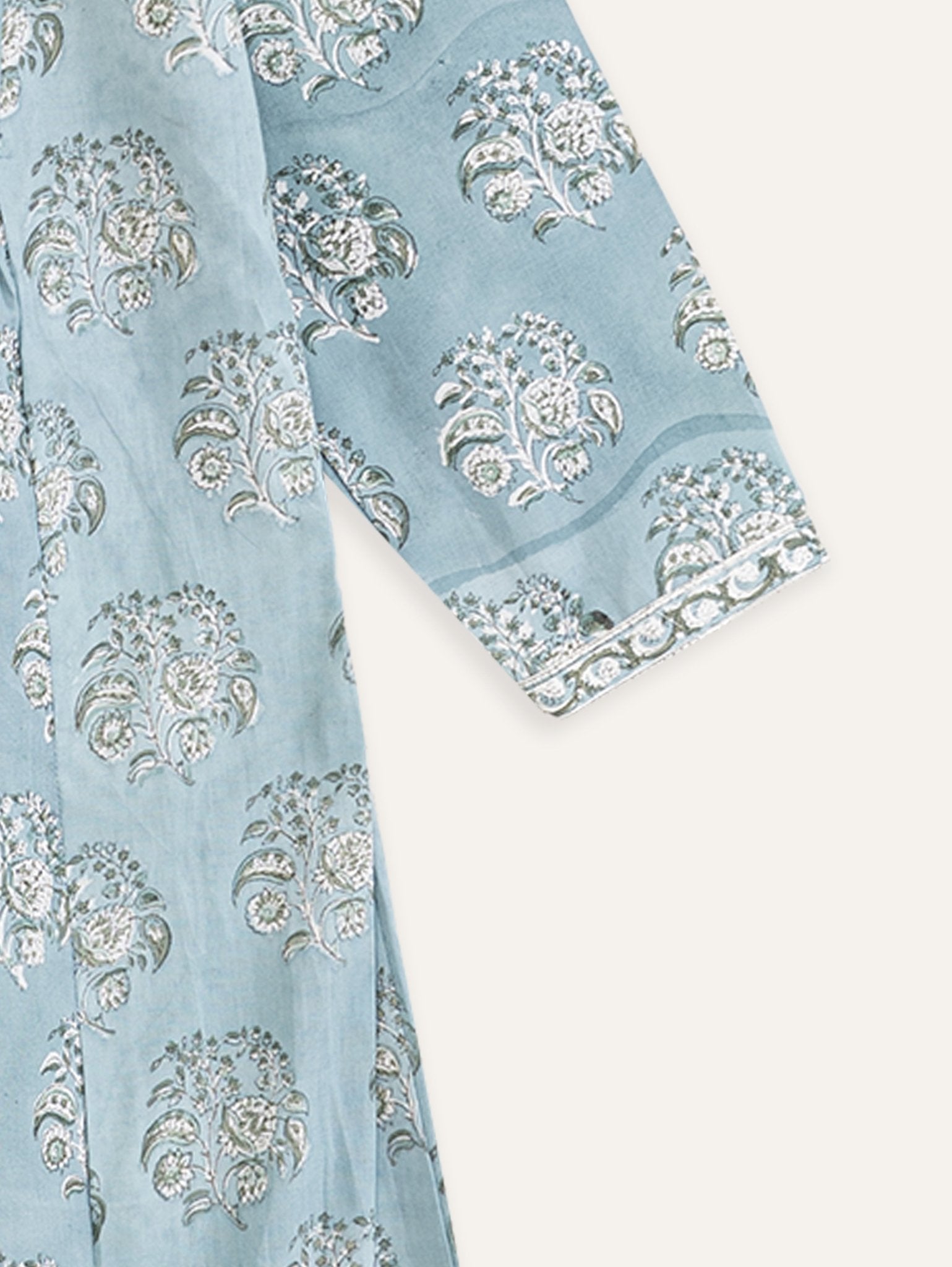 Parineeti Cotton Block Printed A - Line Kurta - AINA