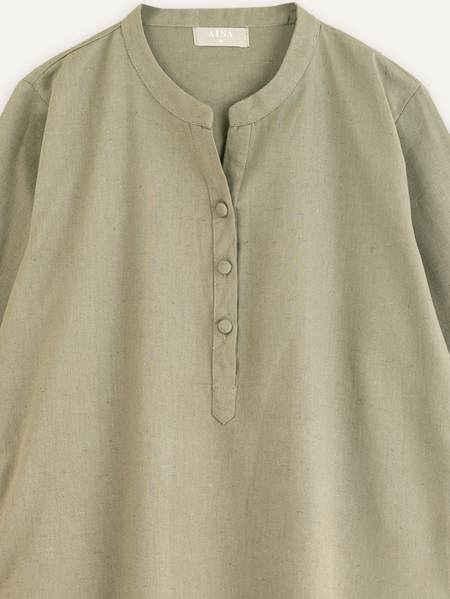 Parneet Cotton Flax Embroidered Straight Kurta - AINA