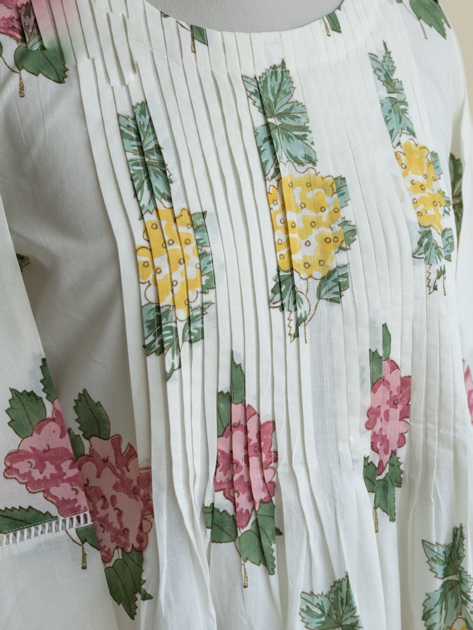 Prajakta Cotton Block Printed A - Line Kurta - AINA