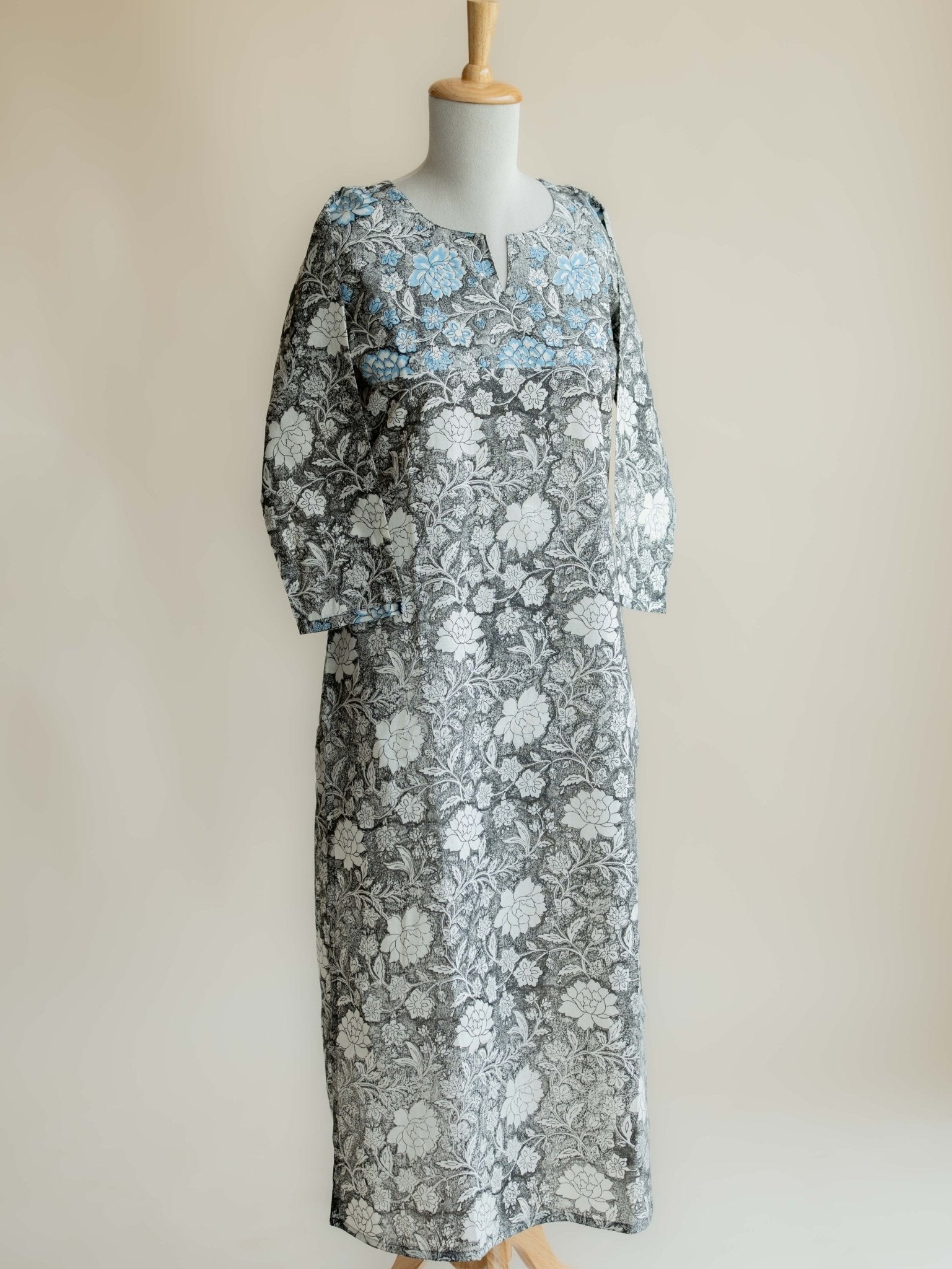 Prajakta Cotton Block Printed Straight Kurta - AINA