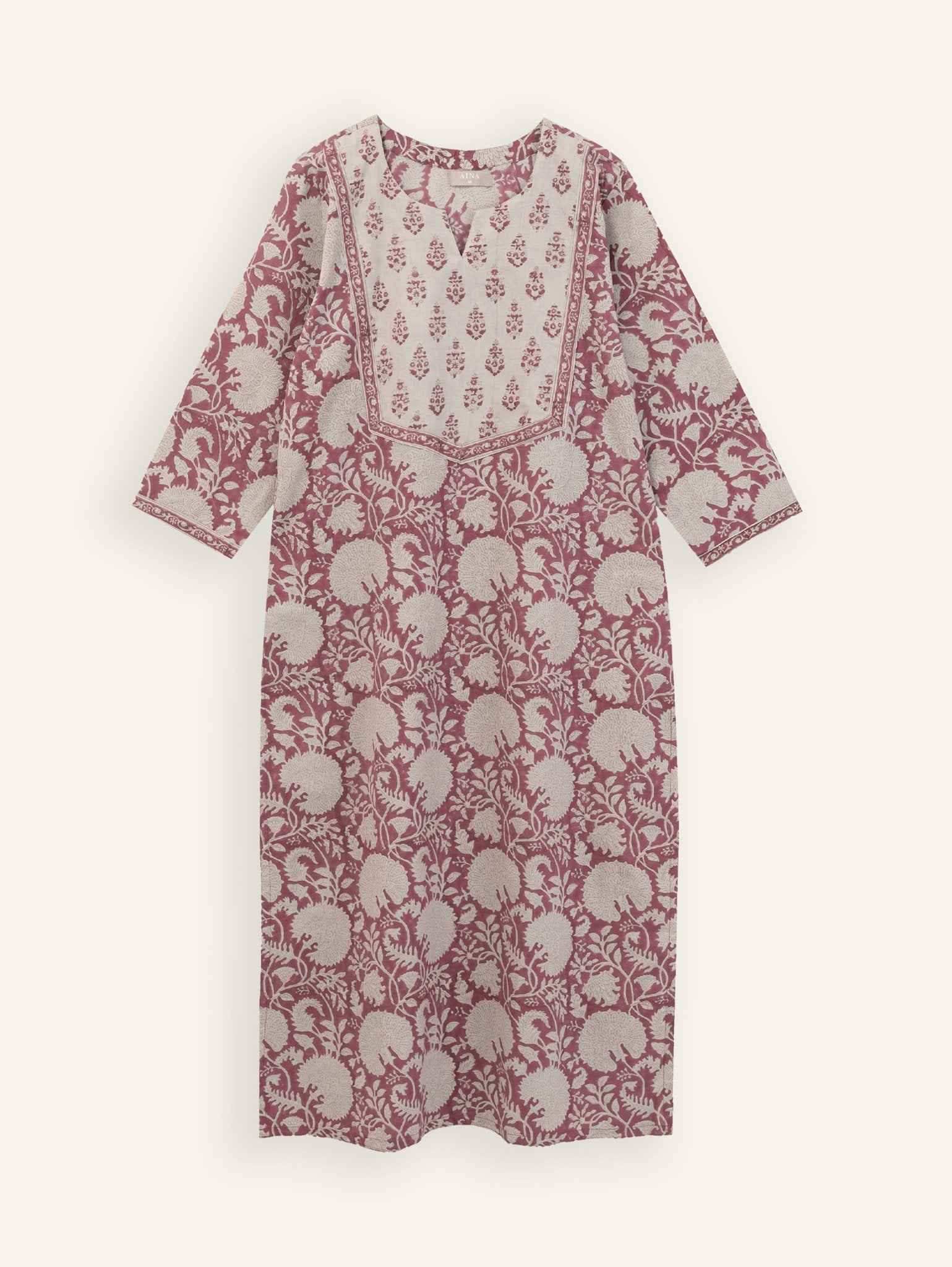 Prakriti Cotton Block Printed A - Line Kurta - AINA