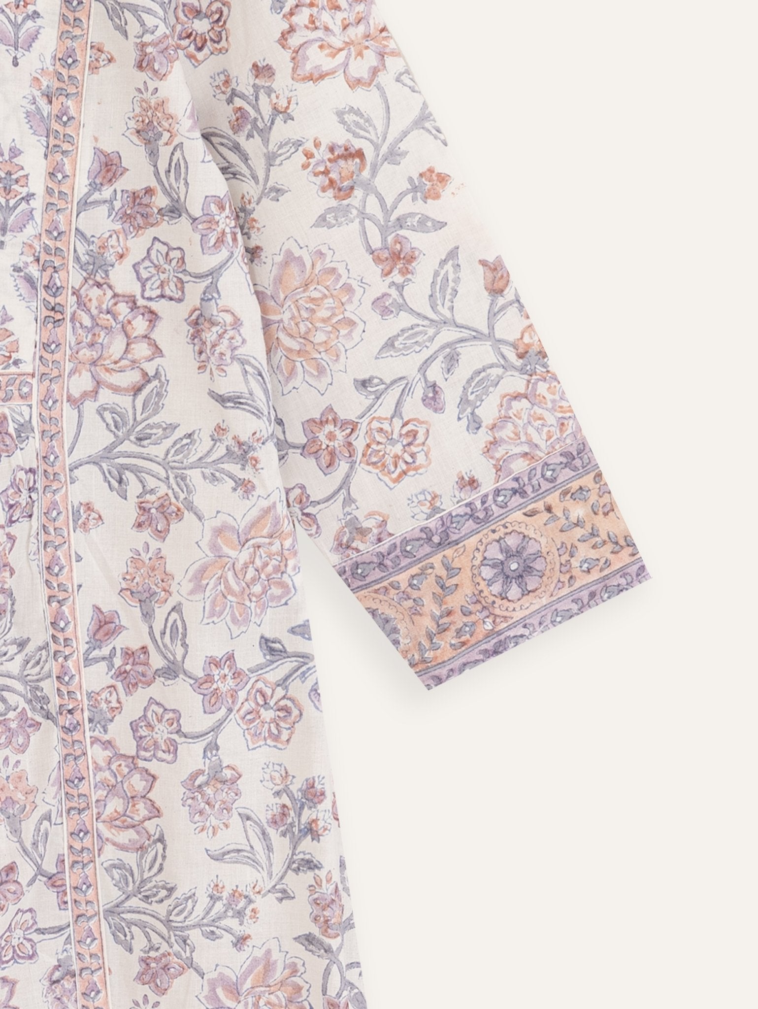 Preetha Cotton Block Printed A - Line Kurta - AINA