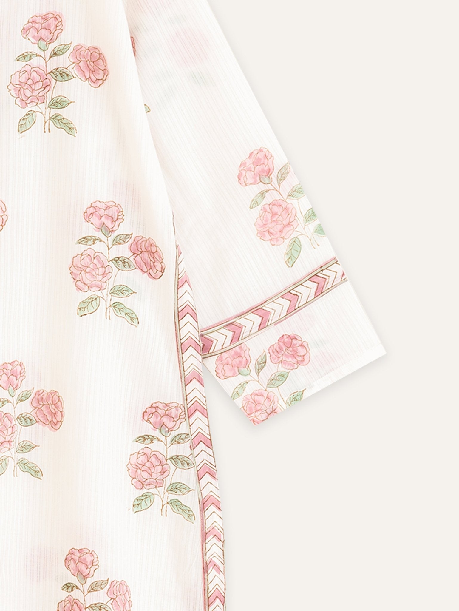 Preksha Cotton Block Printed Straight Kurta - AINA