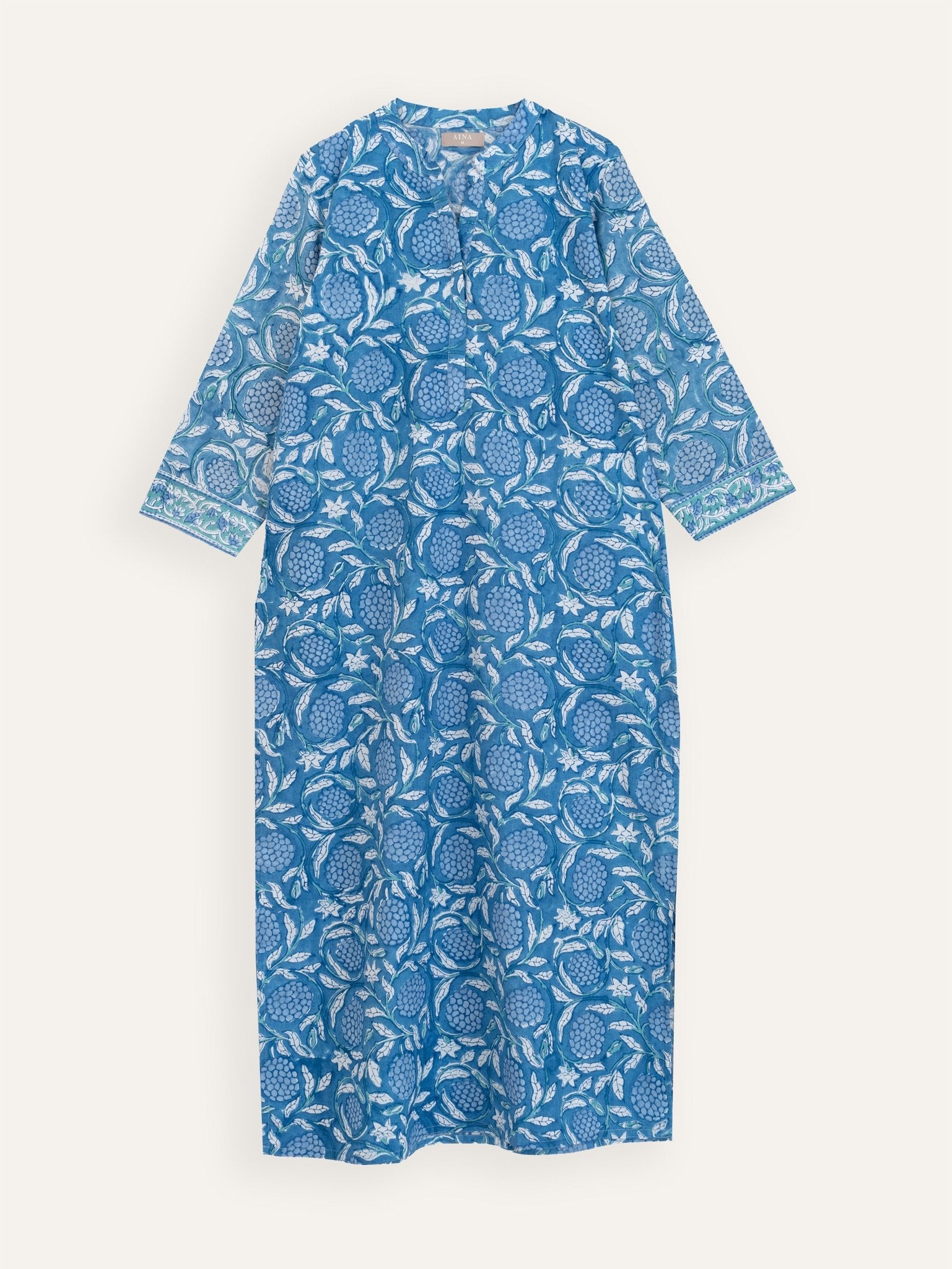 Raahi Cotton Block Printed Straight Kurta - AINA