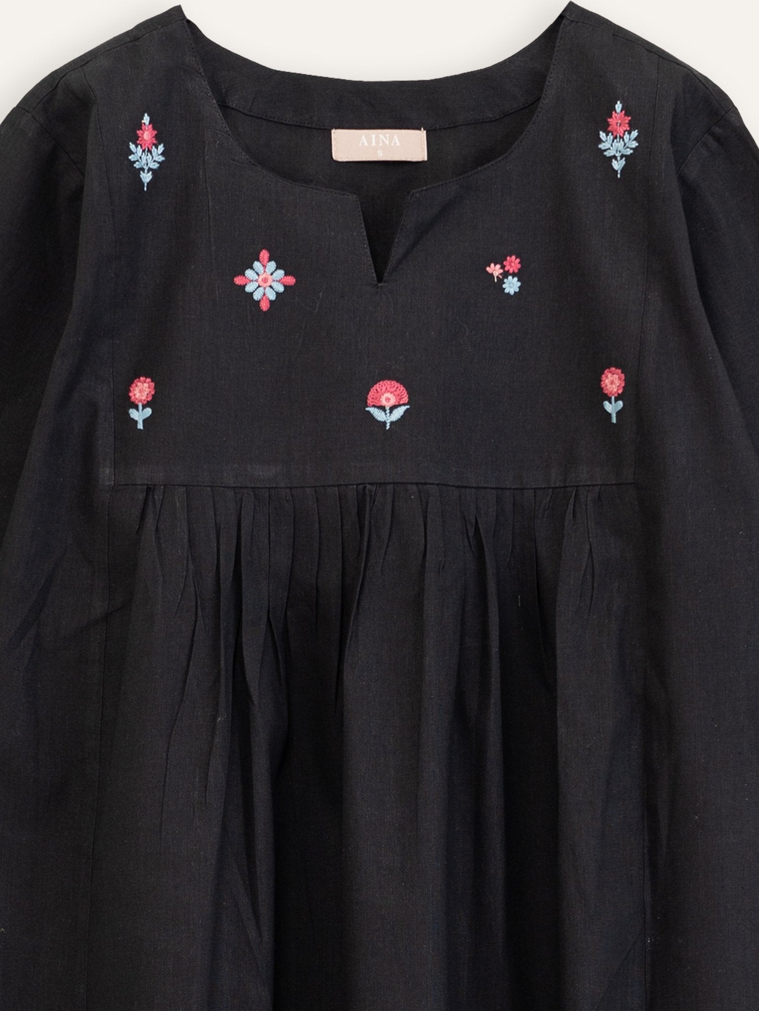 Rafa Cotton Embroidered A - Line Kurta - AINA