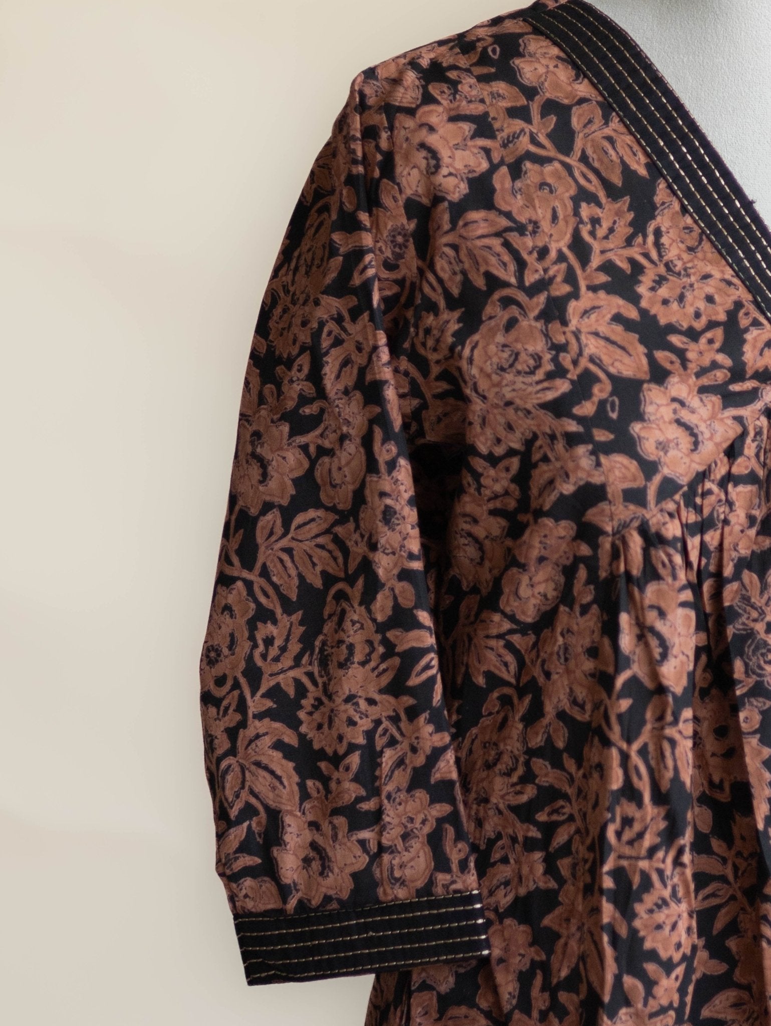 Raksha Cotton Block Printed A-Line Kurta - AINA