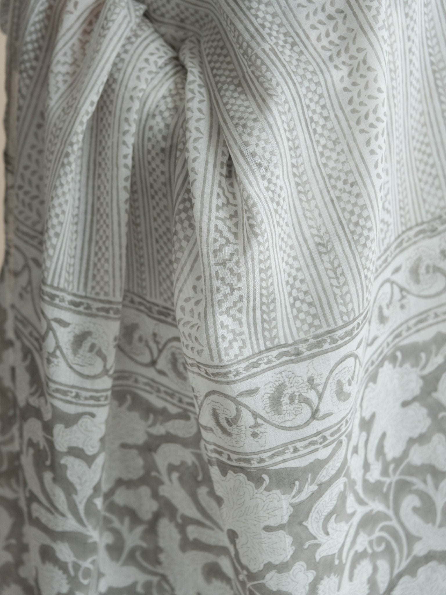 Remina Cotton Block Printed A-Line Suit Set - AINA