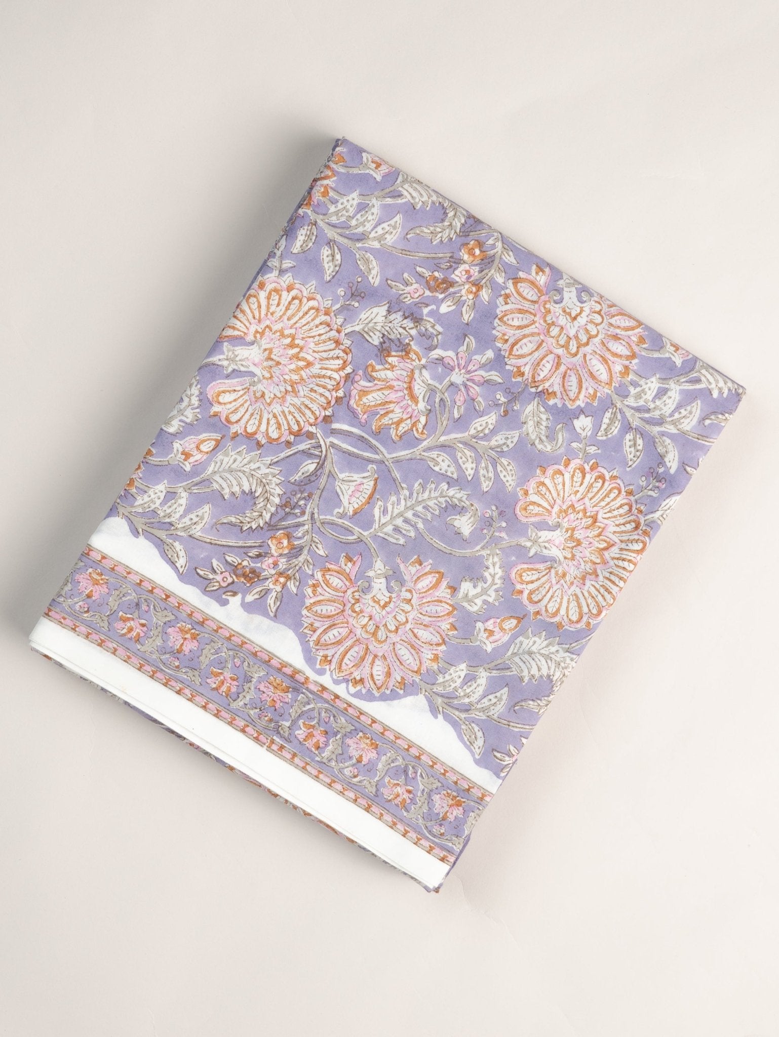 Rena Cotton Block Printed Unstitched Suit Set - 3 Piece - AINA