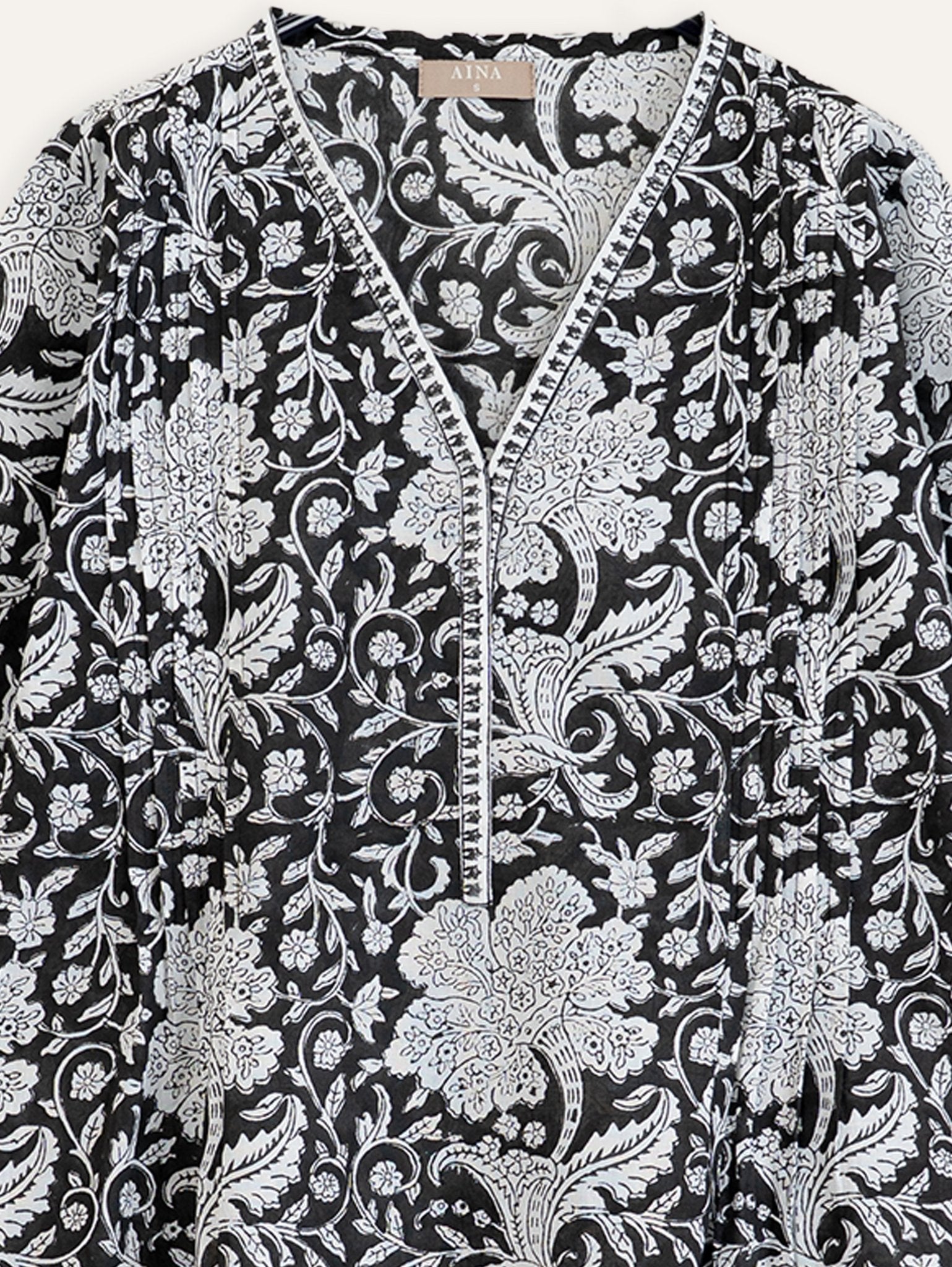 Renea Cotton Block Printed A - Line Kurta - AINA