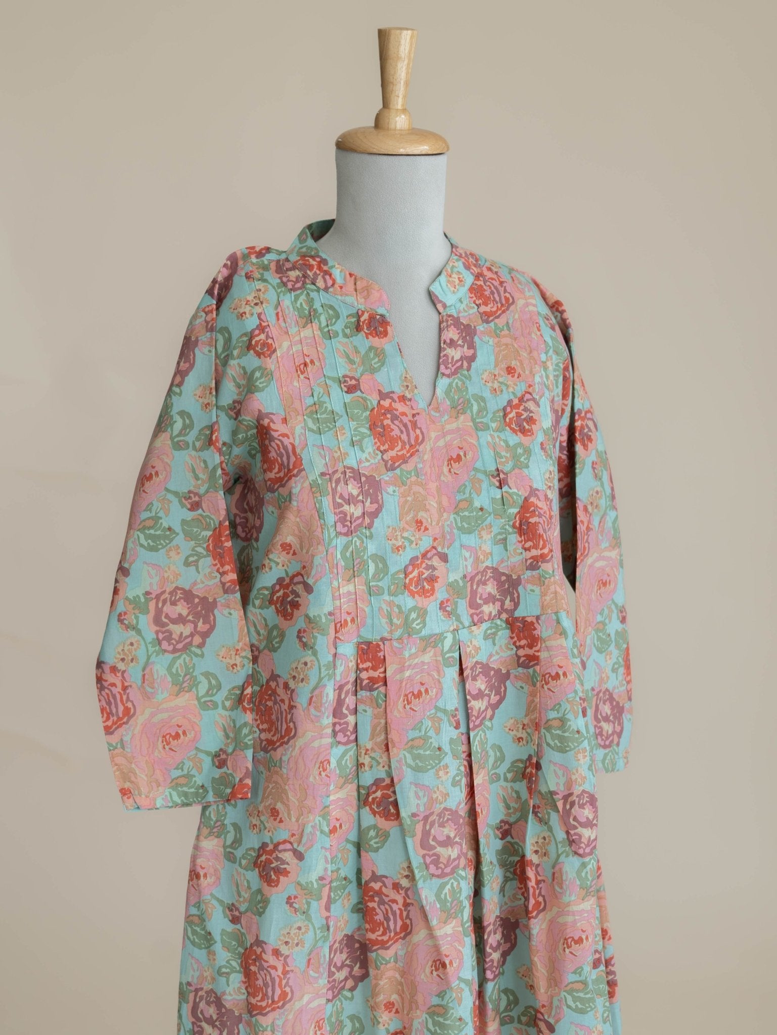 Reyah Cotton Printed A-Line Kurta - AINA