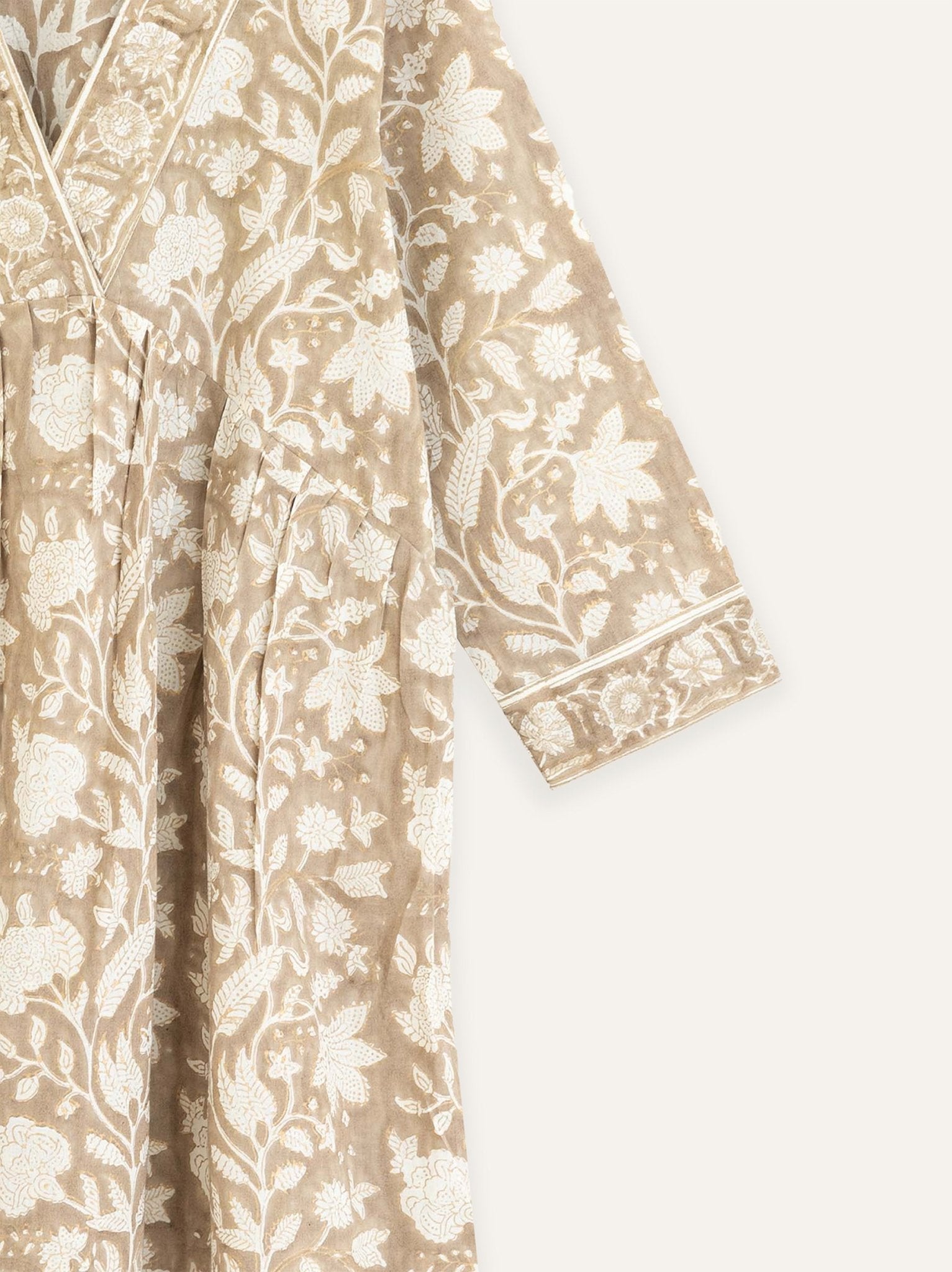 Reza Cotton Block Printed A-Line Kurta - AINA