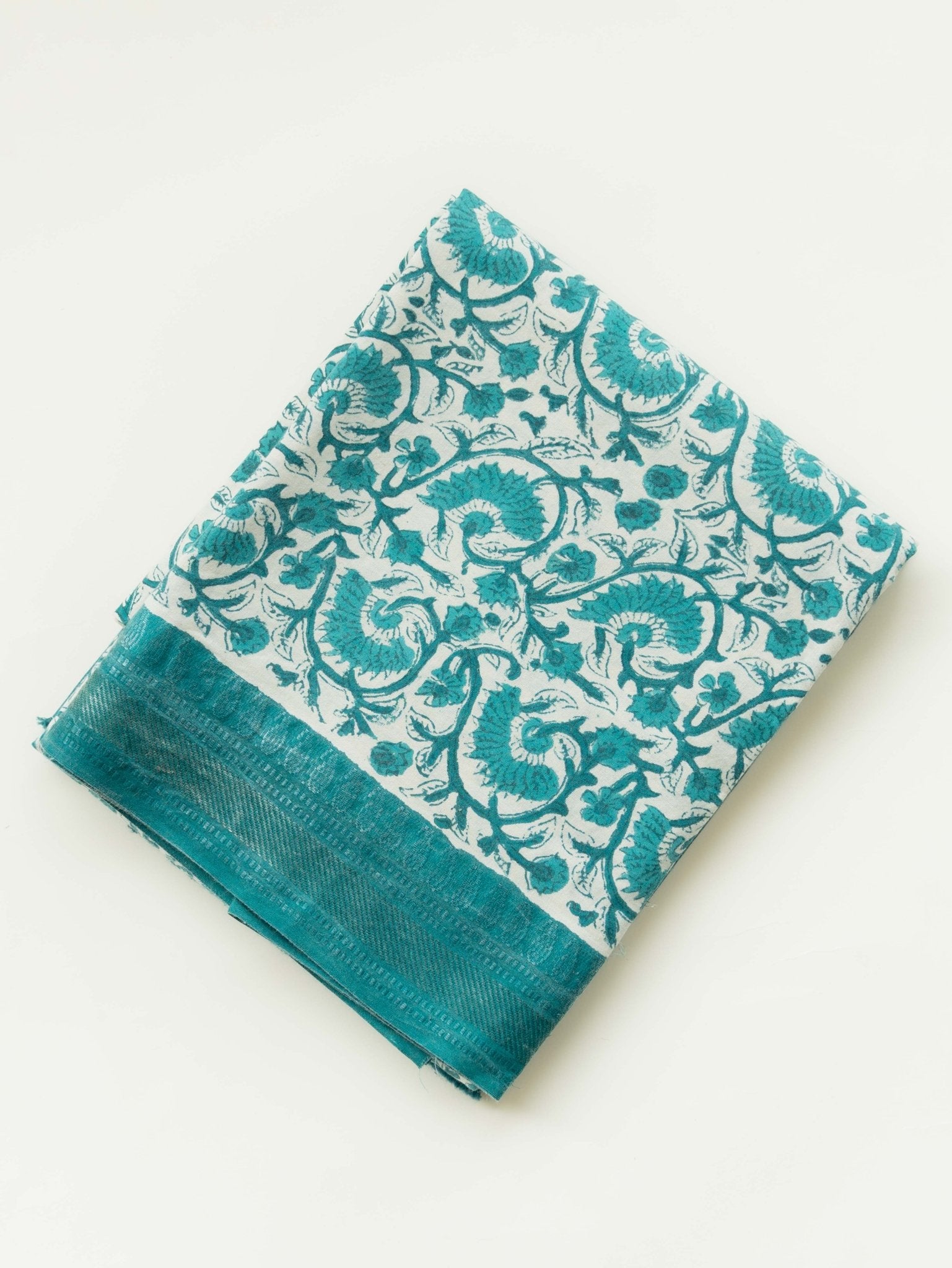 Rhea Cotton Block Printed Unstitched Suit Set - 3 Piece - AINA