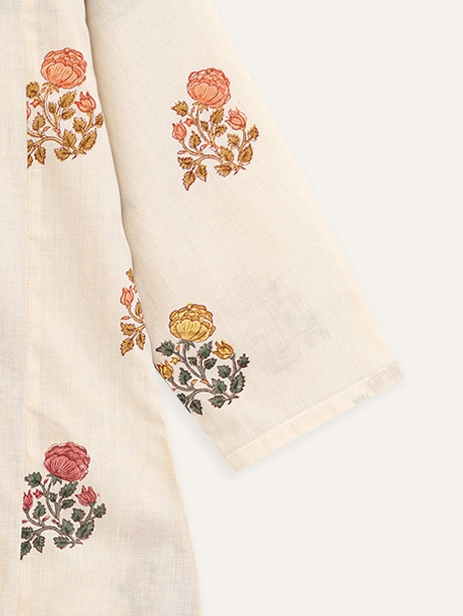 Ridhika Cotton Block Printed A - Line Kurta - AINA