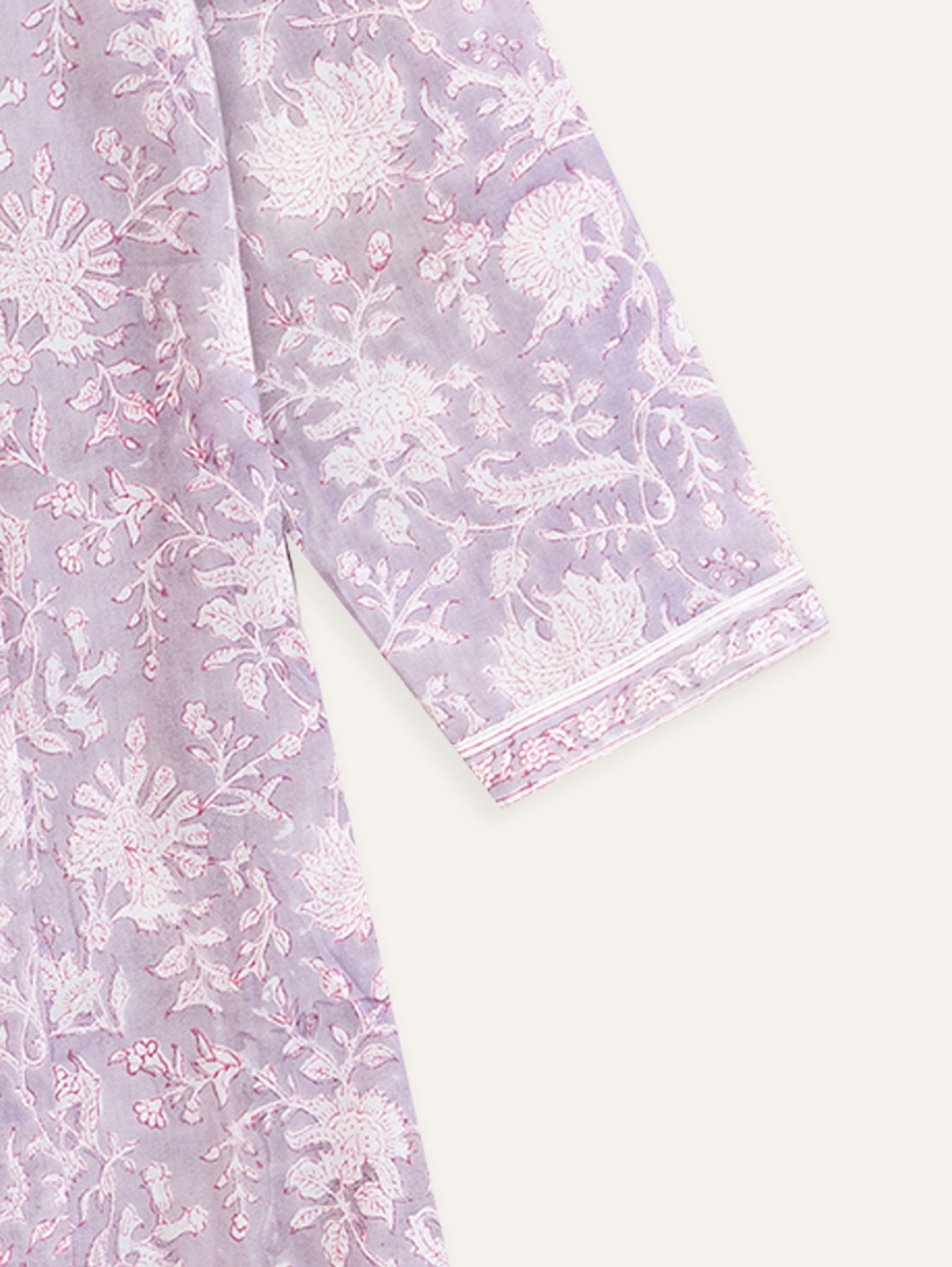Riti Cotton Block Printed A - Line Kurta - AINA
