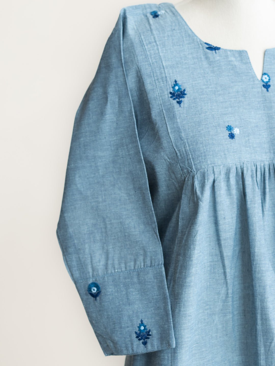 Riya Cotton Embroidered A - Line Kurta - AINA