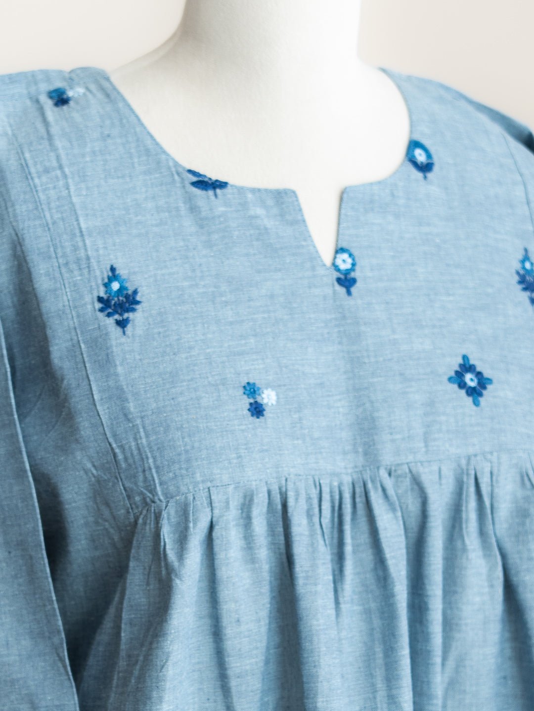 Riya Cotton Embroidered A - Line Kurta - AINA