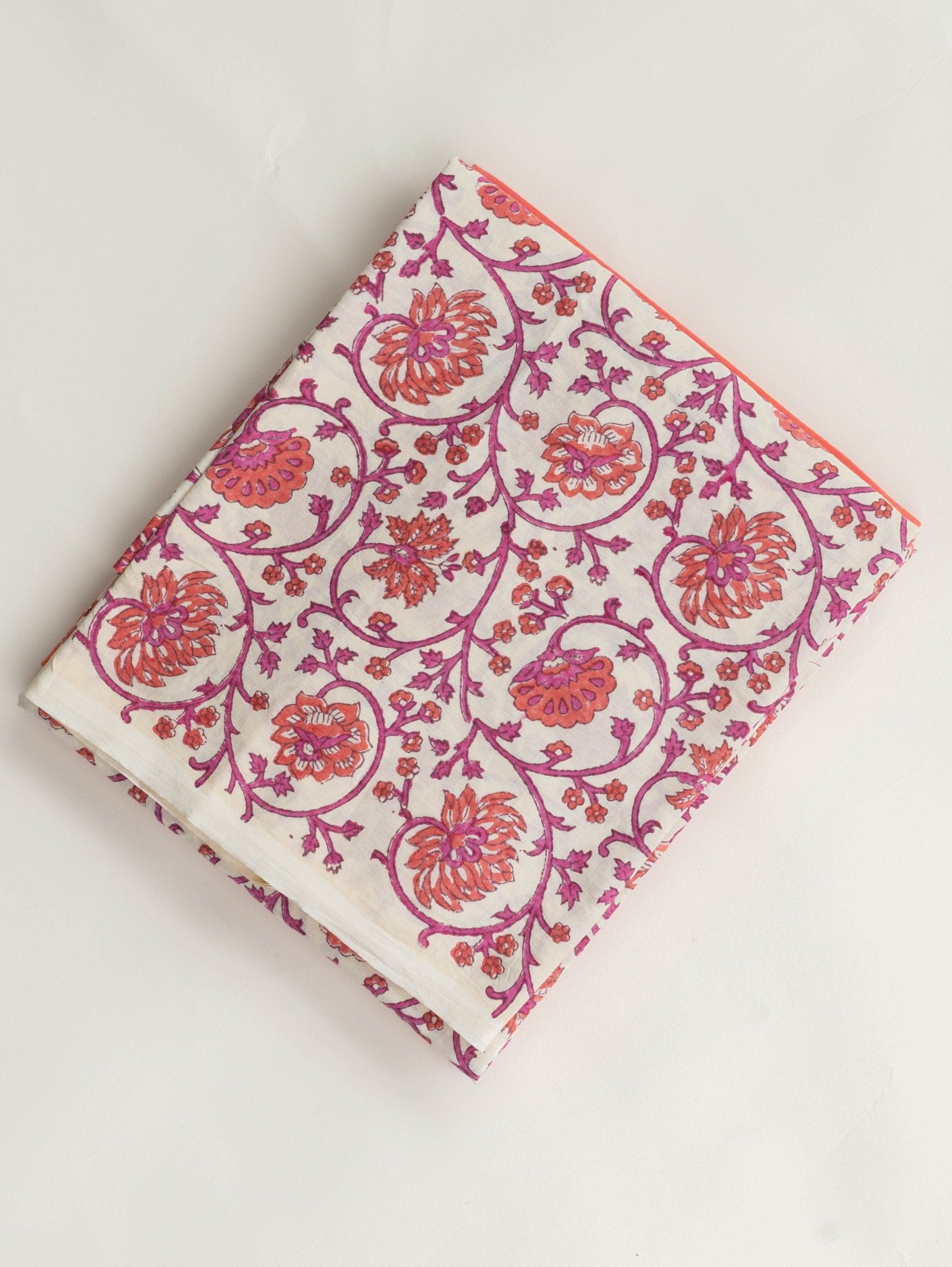 Riyana Cotton Handloom Block Printed Unstitched Suit - 3 Piece - AINA