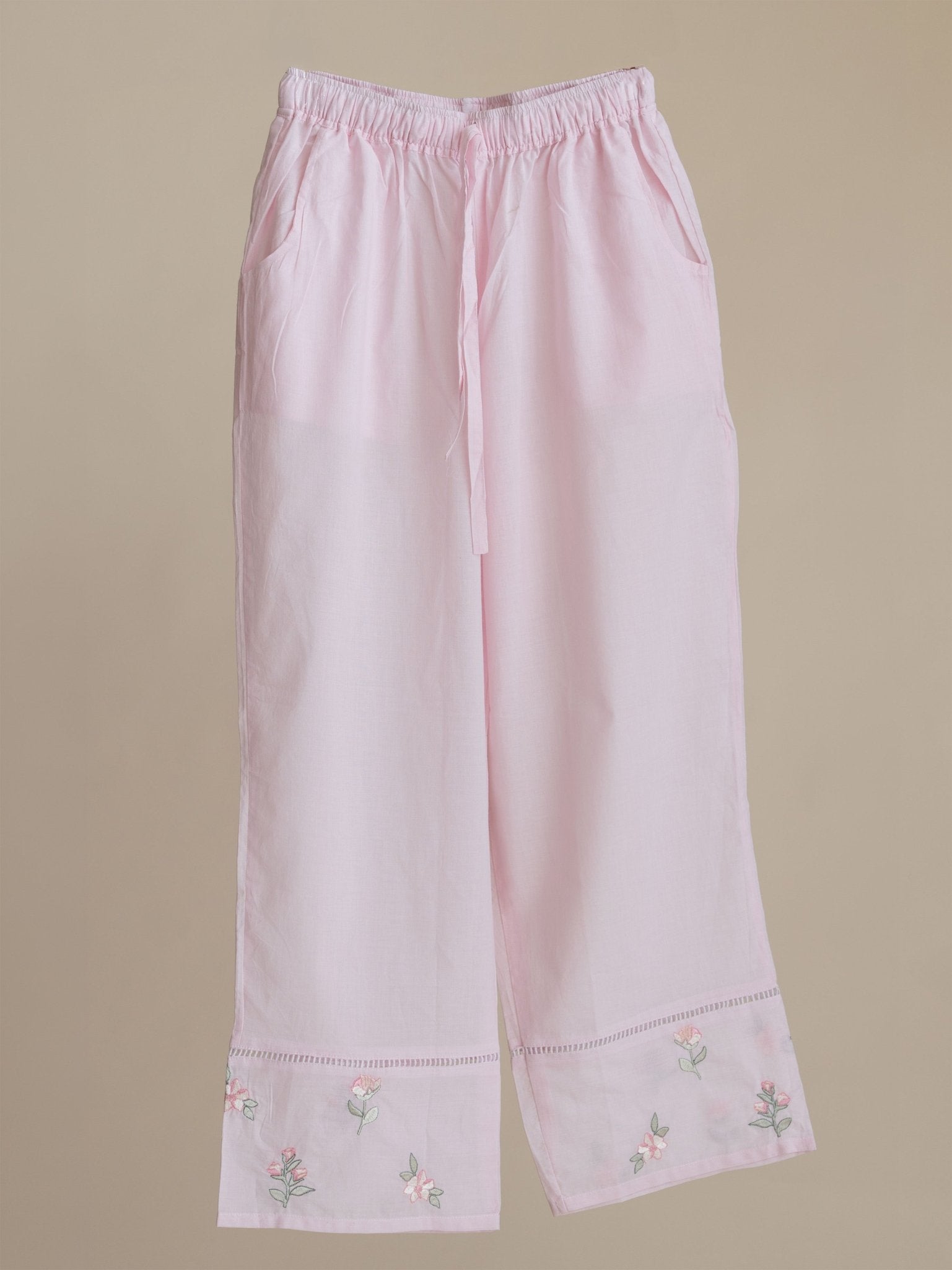 Rumeena Chanderi Embroidered A - Line Suit Set - AINA