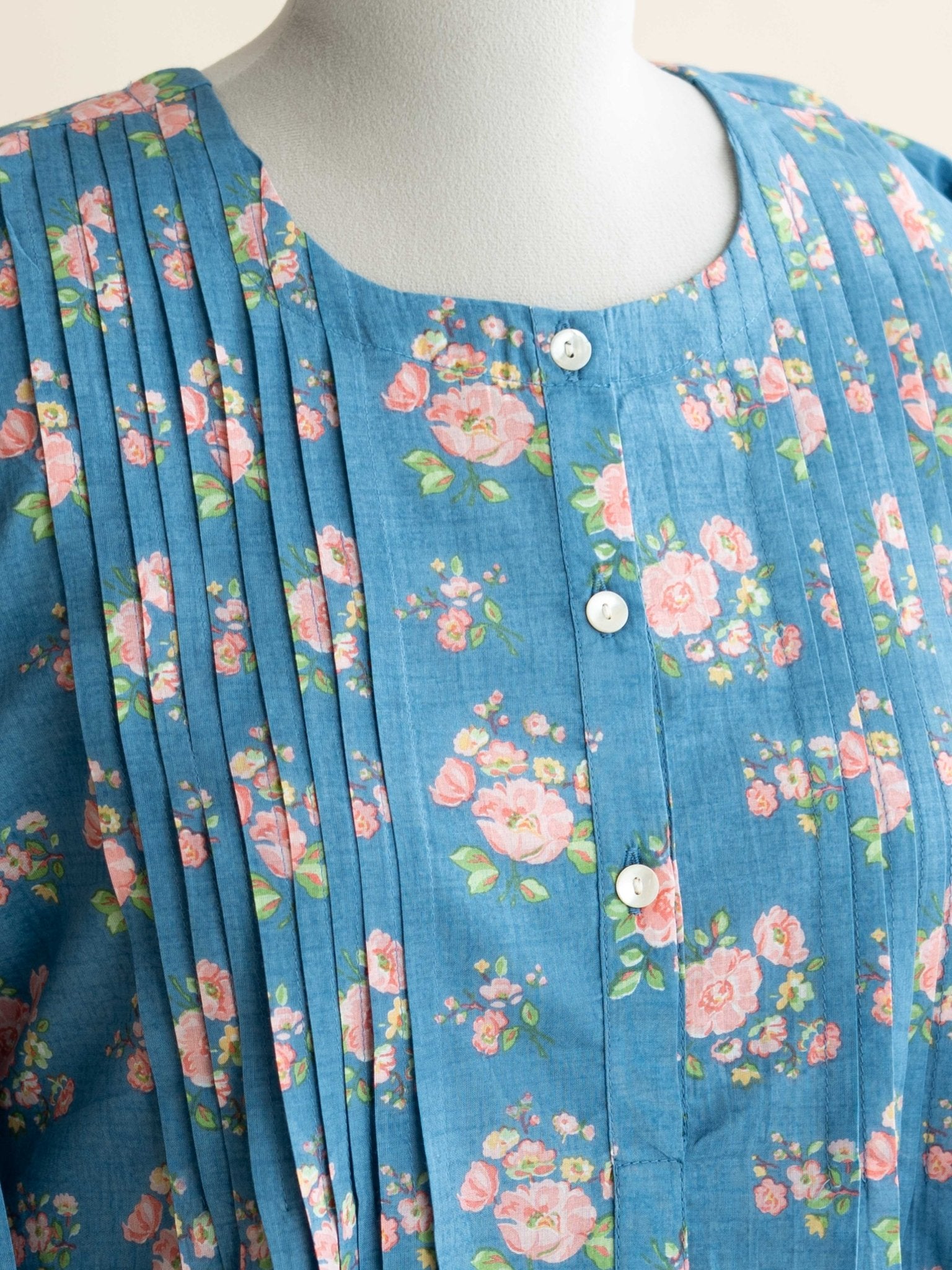 Ruqya Cotton Printed A - Line Kurta - AINA